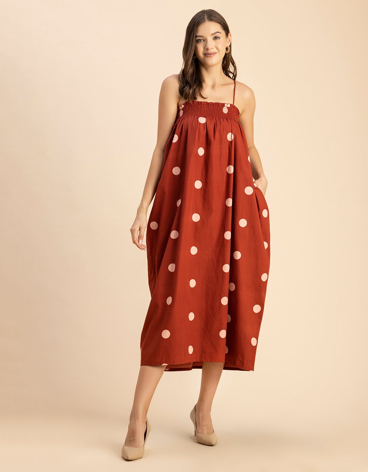 Boho Printed Cotton A-Line Dress - Bohemian Fashion