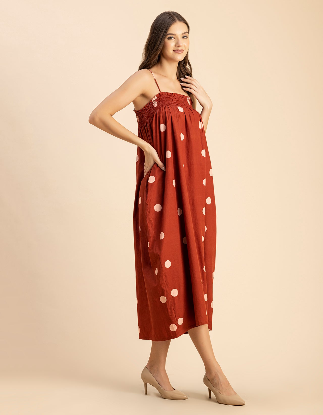 Boho Printed Cotton A-Line Dress - Bohemian Fashion
