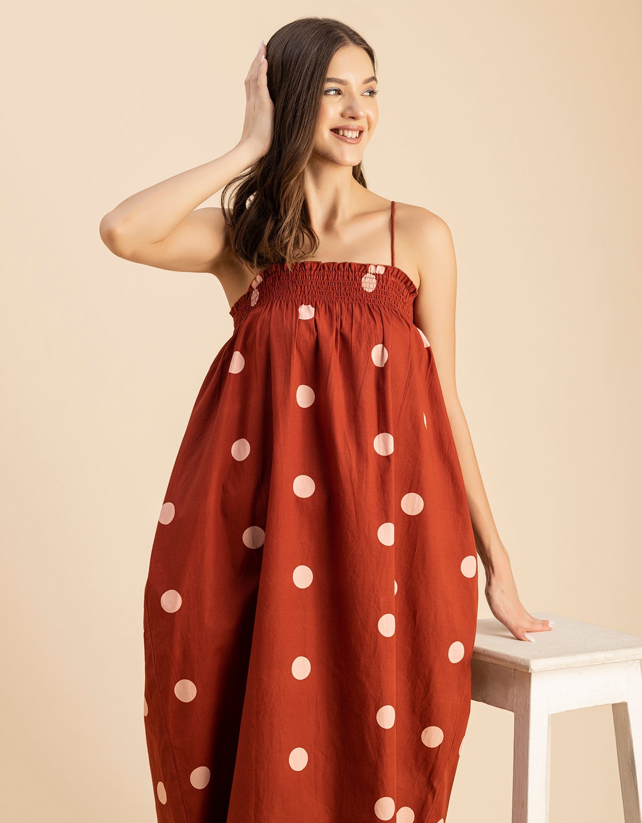 Boho Printed Cotton A-Line Dress - Bohemian Fashion