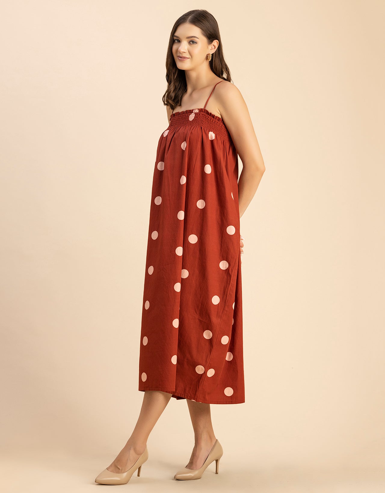Boho Printed Cotton A-Line Dress - Bohemian Fashion