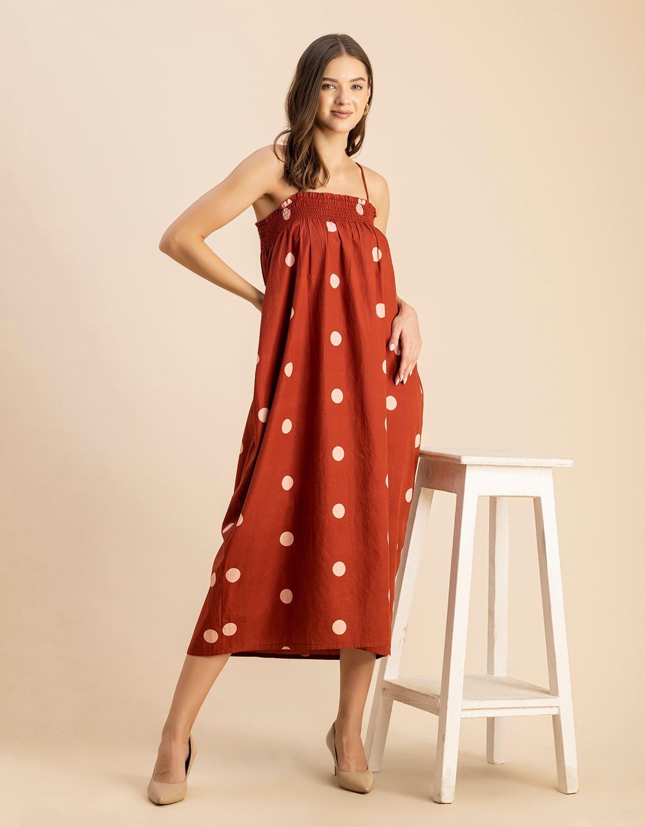 Boho Printed Cotton A-Line Dress - Bohemian Fashion