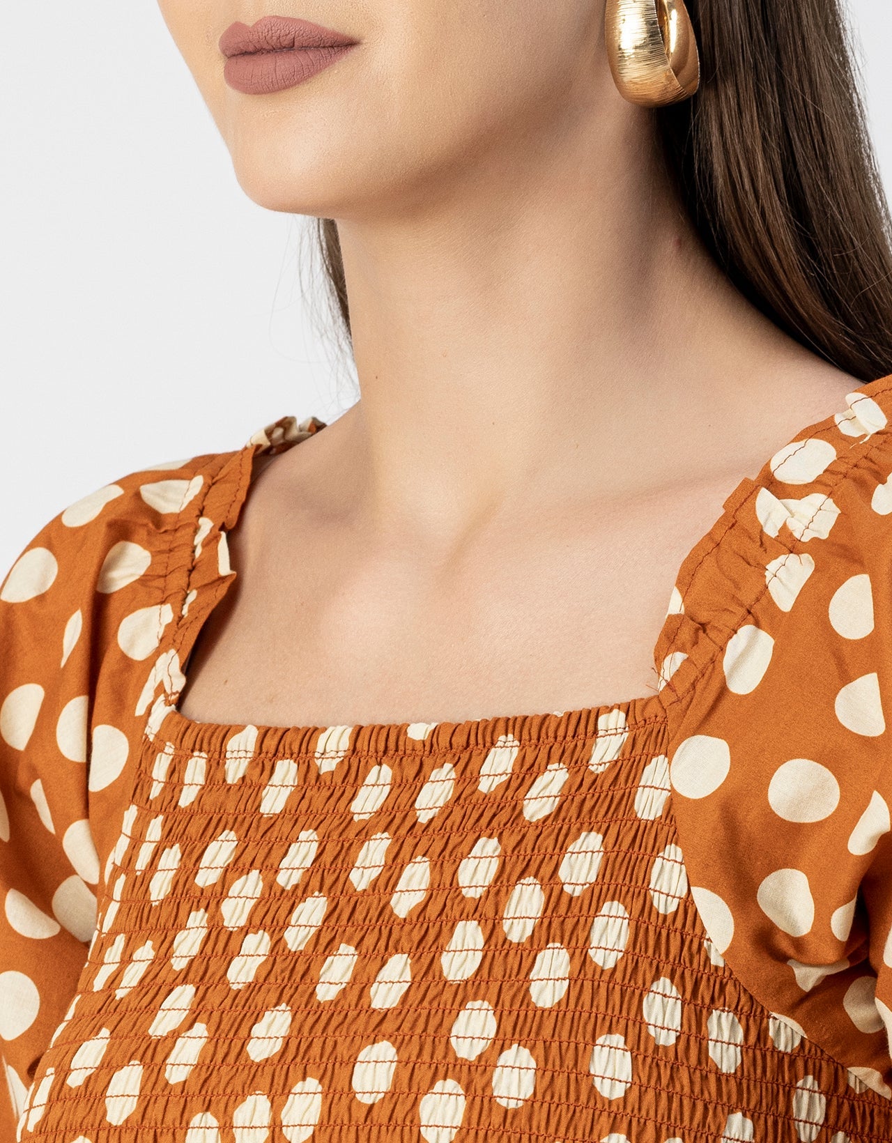 Printed Cotton Fit And Flare Dress - Cute Casual Dress