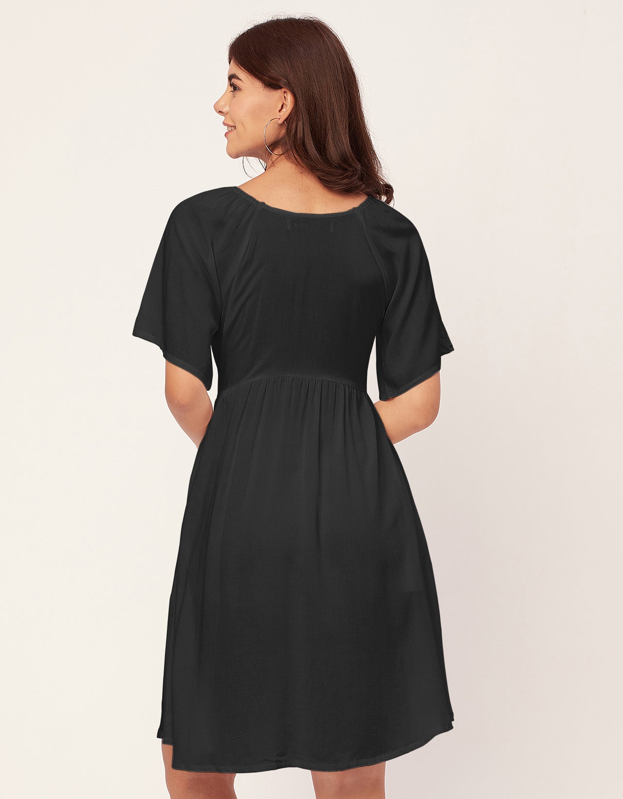 Sweetheart Neck Solid Rayon Flared Dress