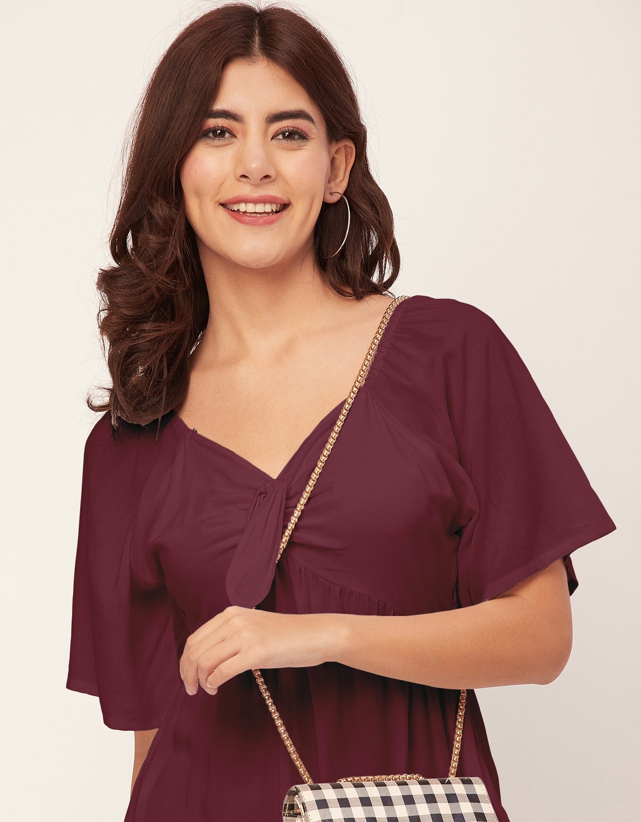 Sweetheart Neck Solid Rayon Flared Dress
