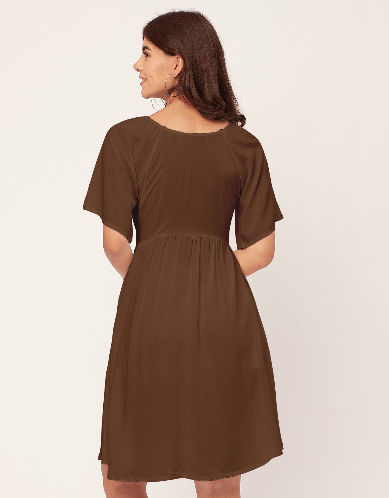 Sweetheart Neck Solid Rayon Flared Dress
