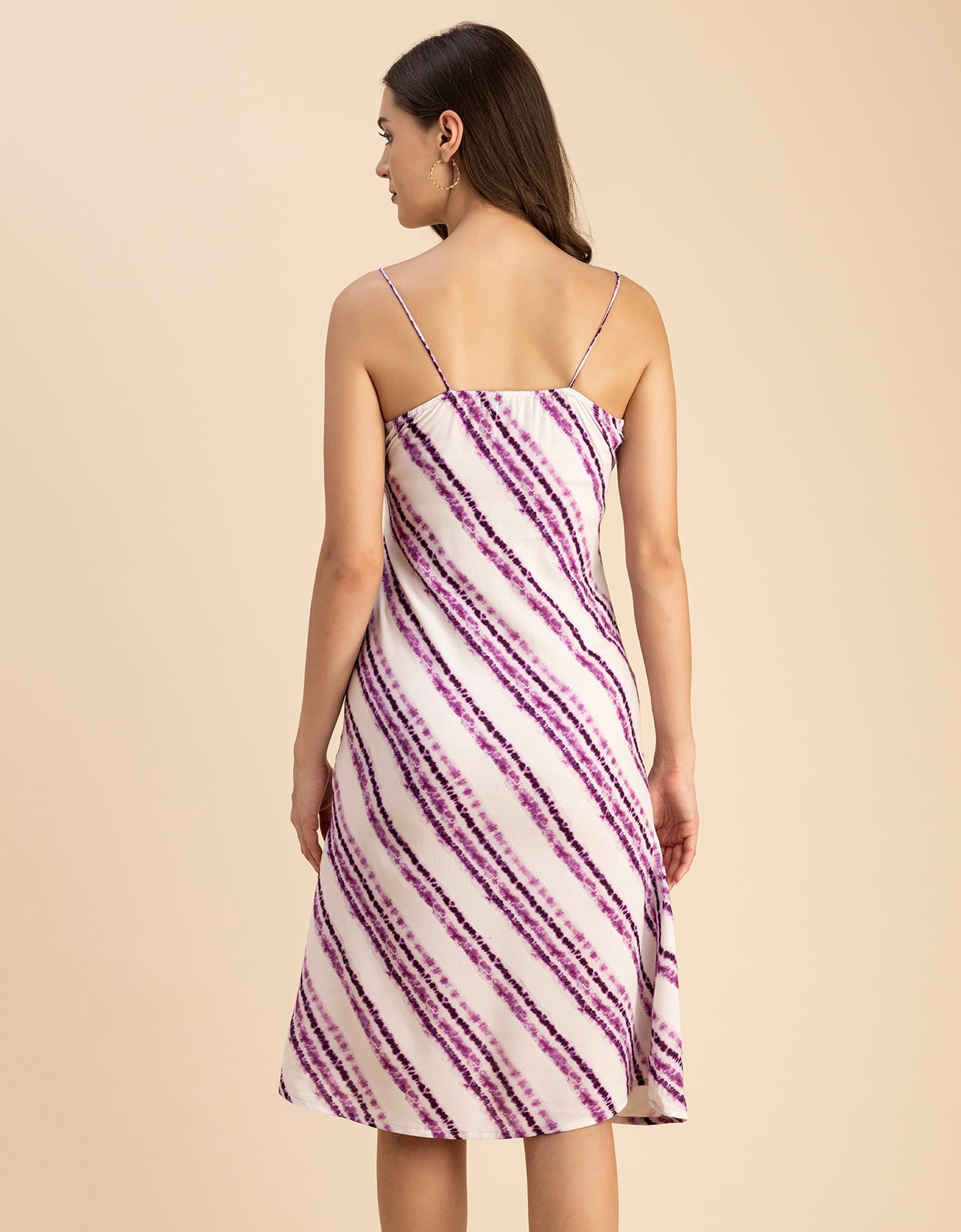Sleeveless V Neck A-Line Printed Rayon Dress