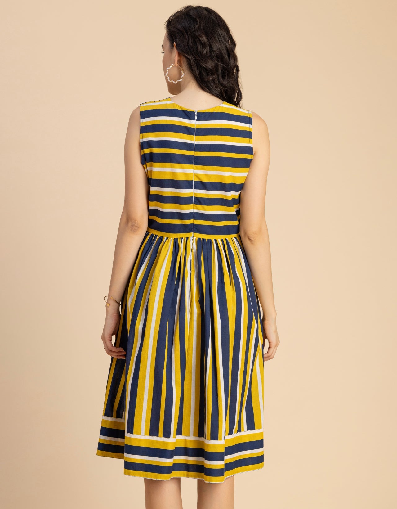 Sleeveless Round Neck Cotton Dress