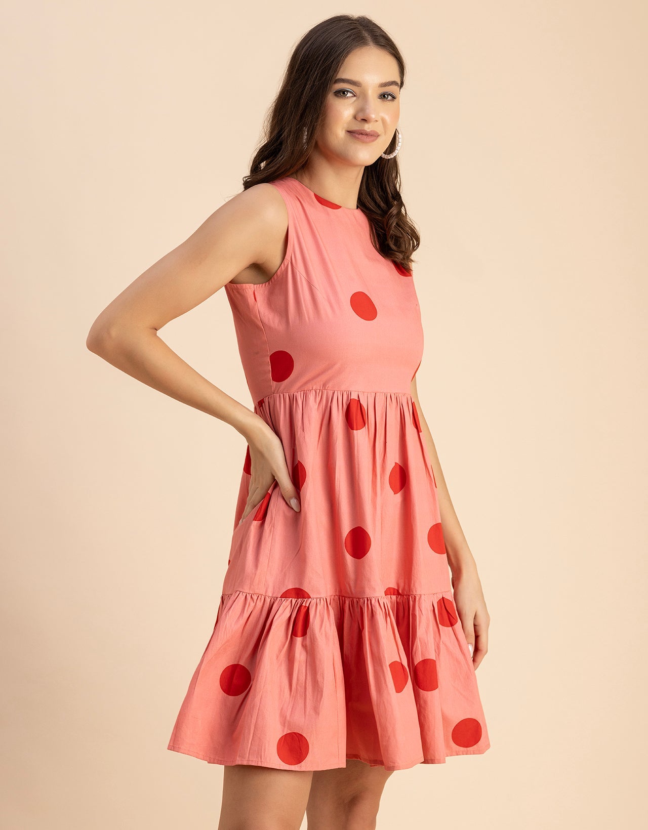 Trendy Printed Cotton Tiered Dress - Stylish Sundress