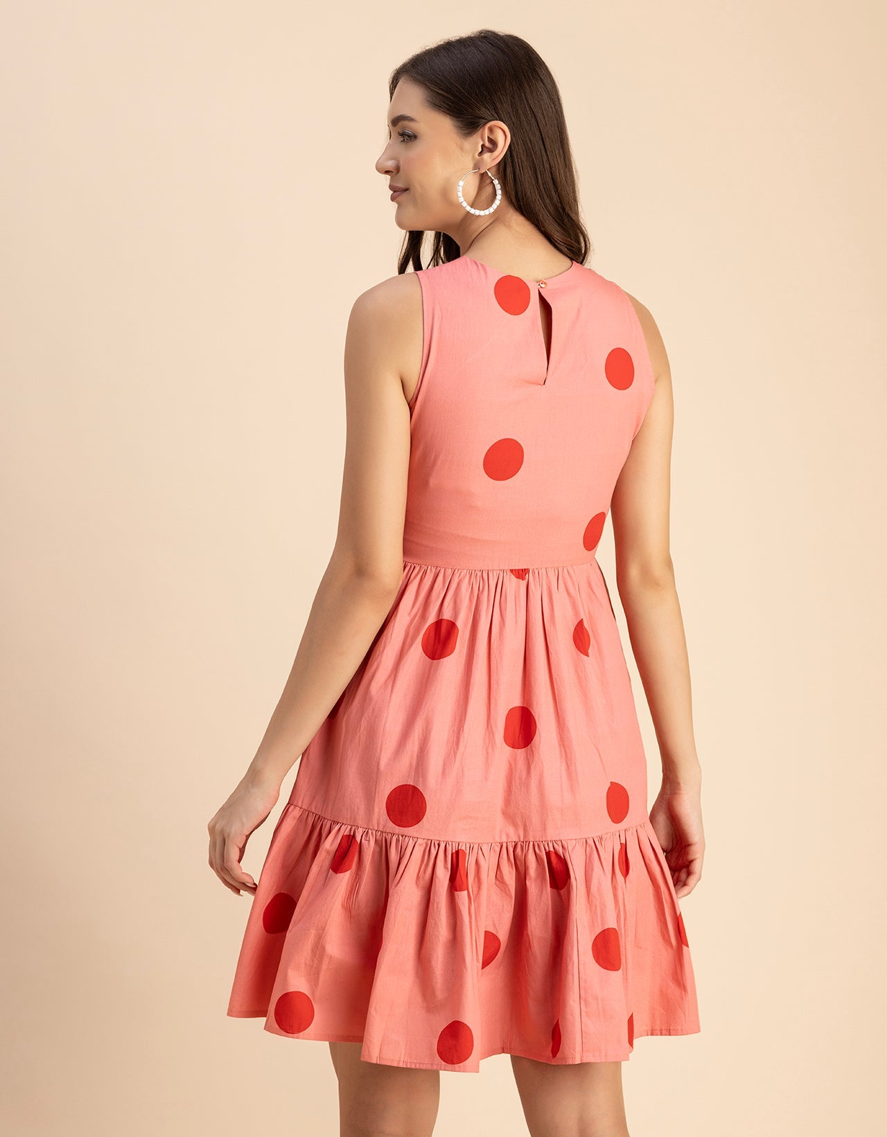 Trendy Printed Cotton Tiered Dress - Stylish Sundress