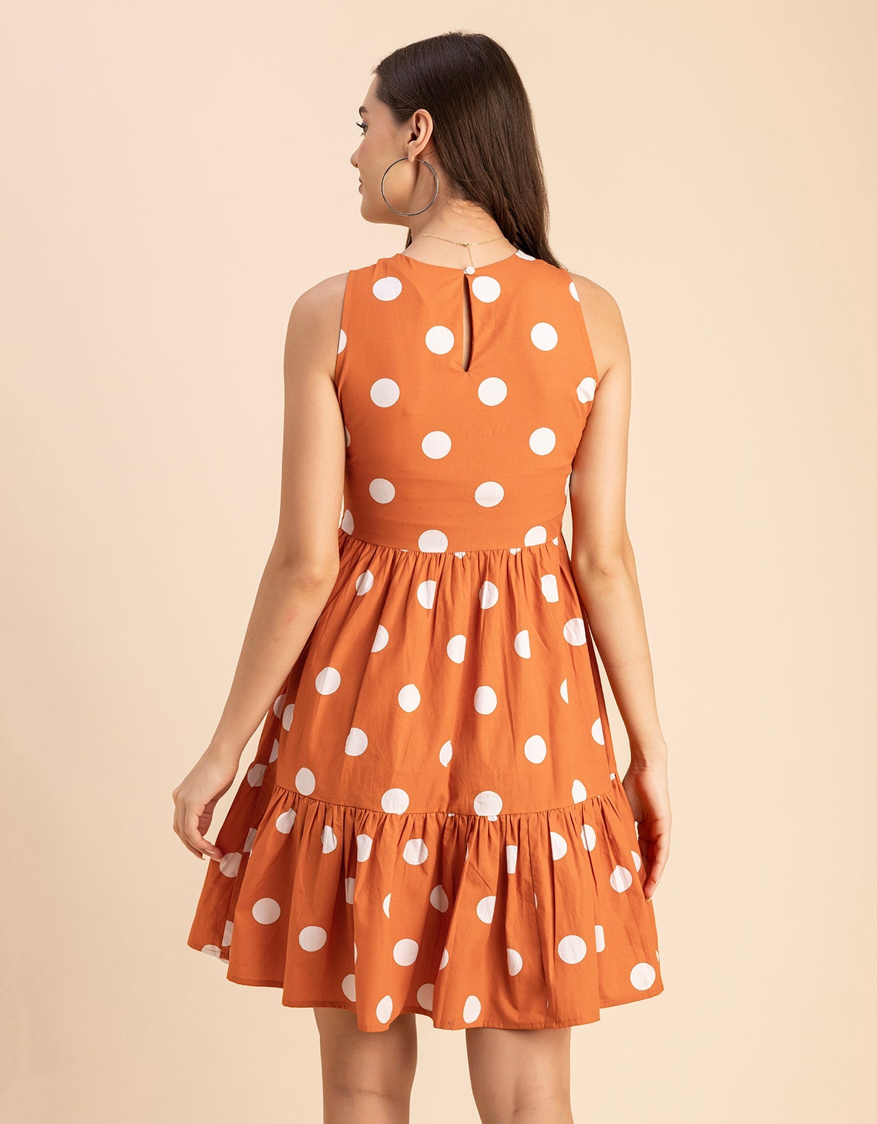 Trendy Printed Cotton Tiered Dress - Stylish Sundress