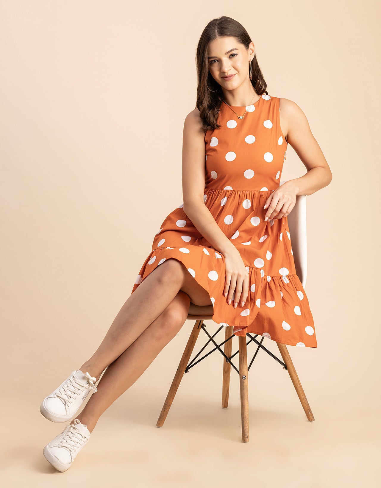 Trendy Printed Cotton Tiered Dress - Stylish Sundress