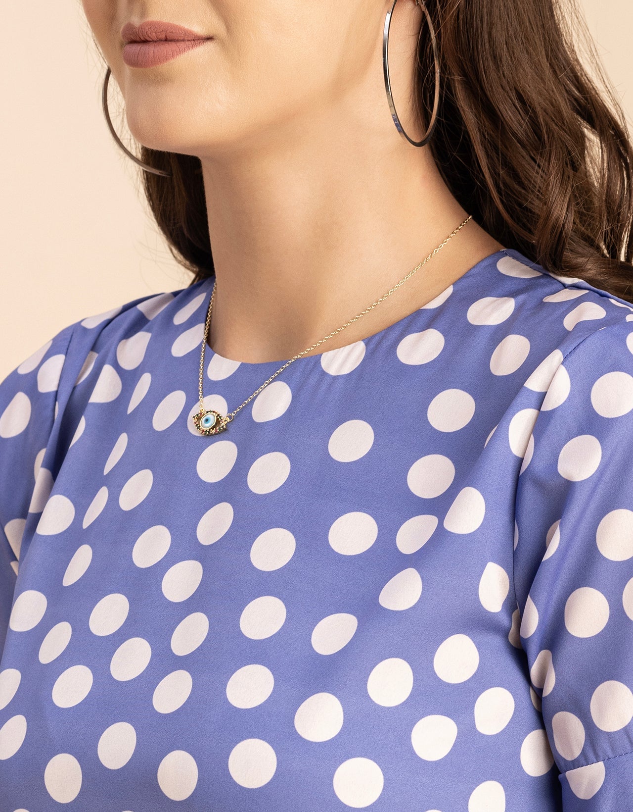 Romantic Printed quarter sleeve Drop Waist Dress