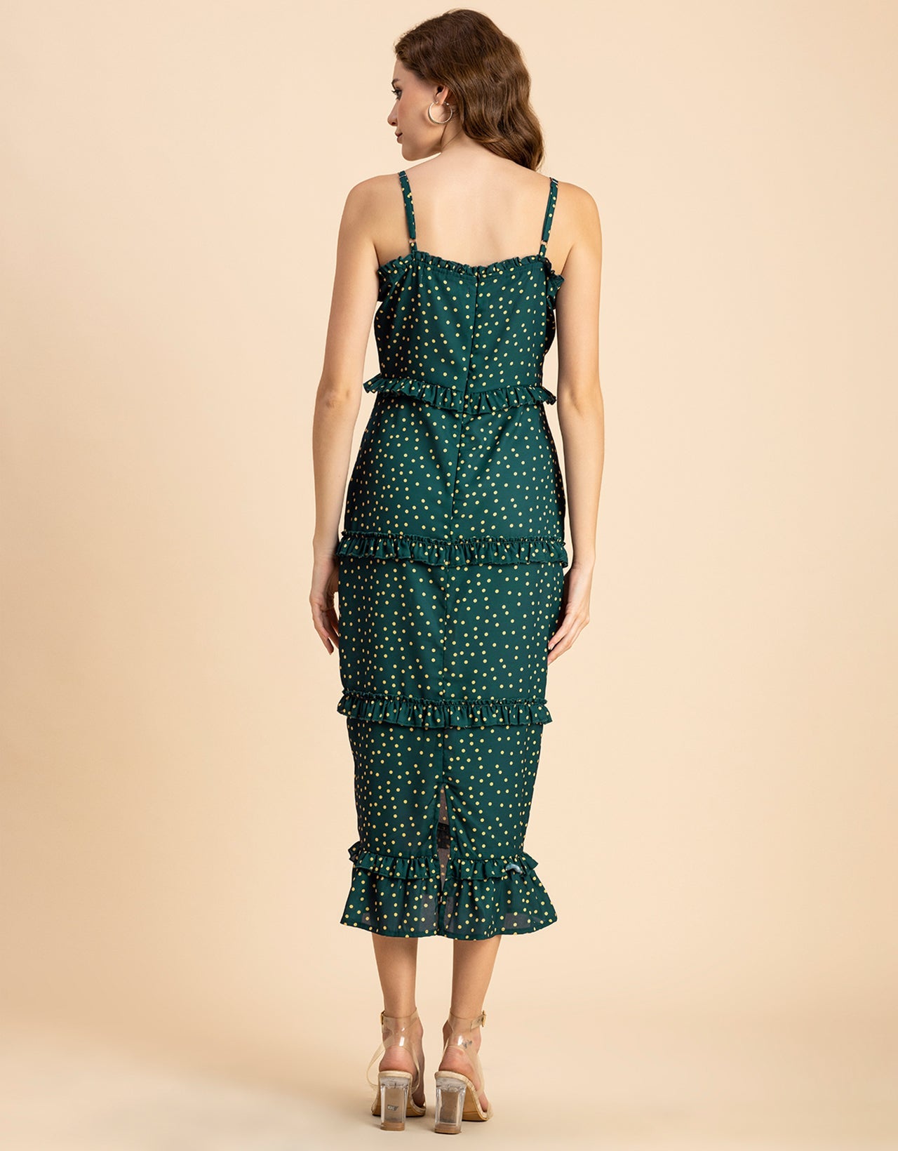 Printed Georgette Bodycon Dress - Elegant Evening Dress