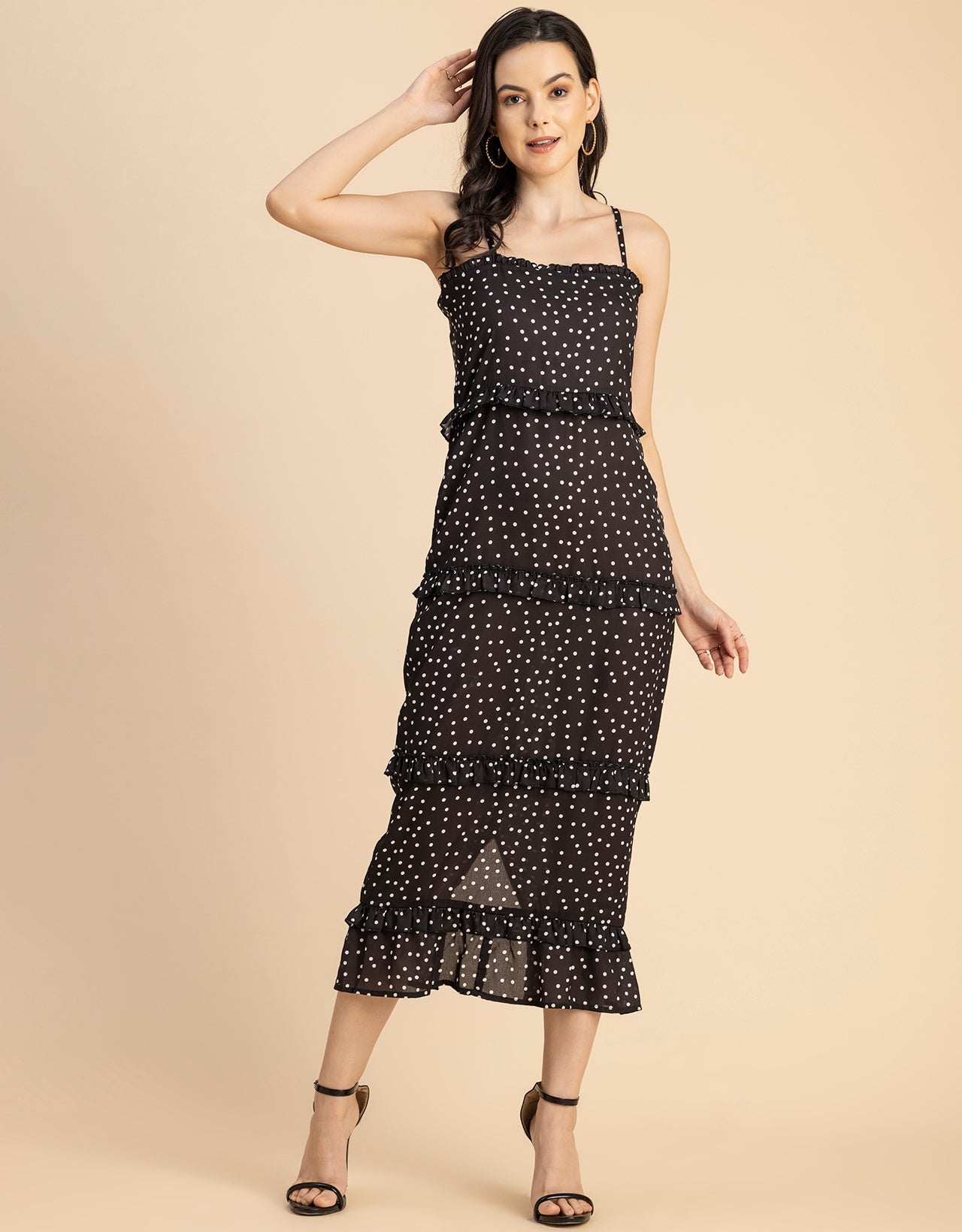 Printed Georgette Bodycon Dress - Elegant Evening Dress