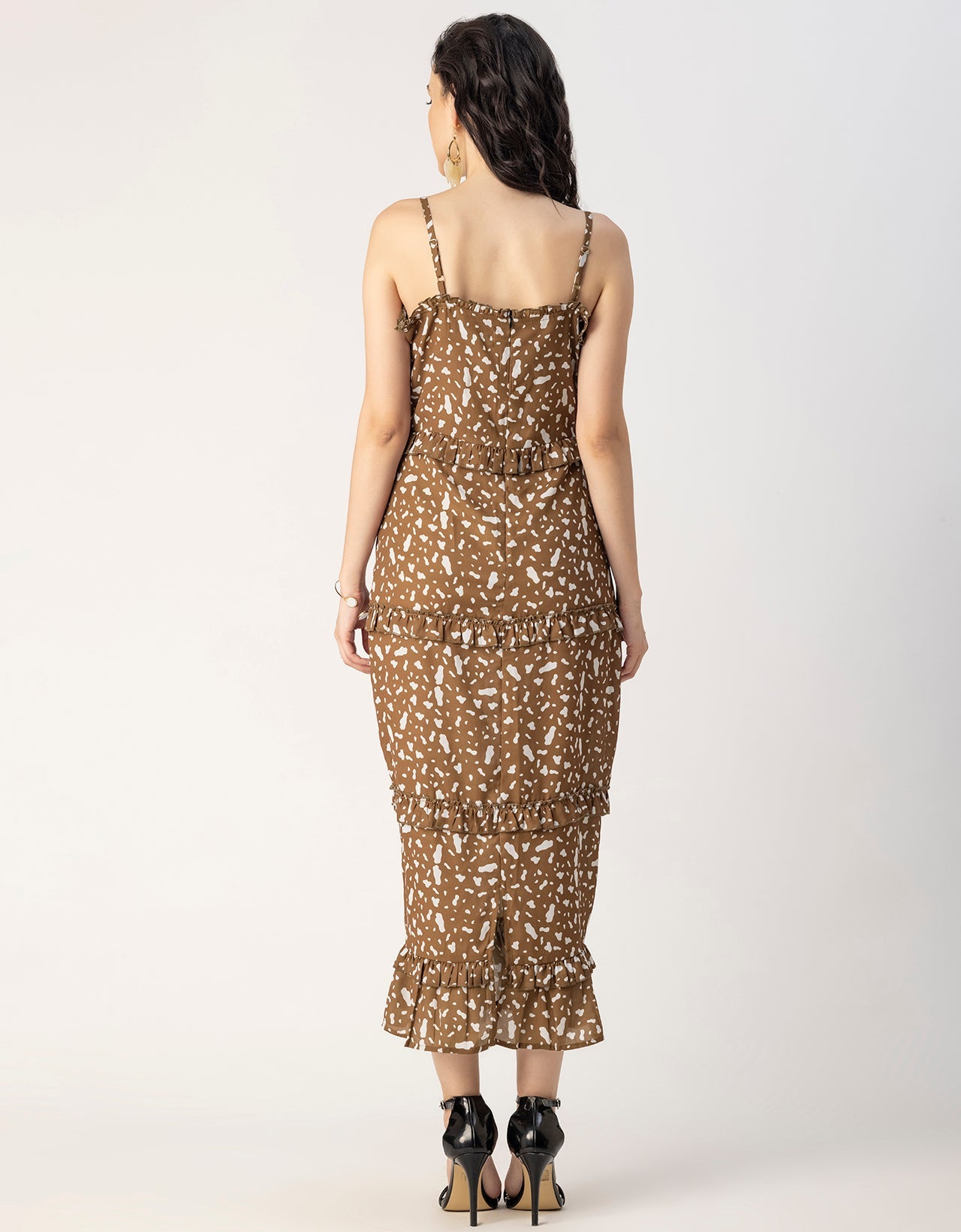 Printed Georgette Bodycon Dress - Elegant Evening Dress