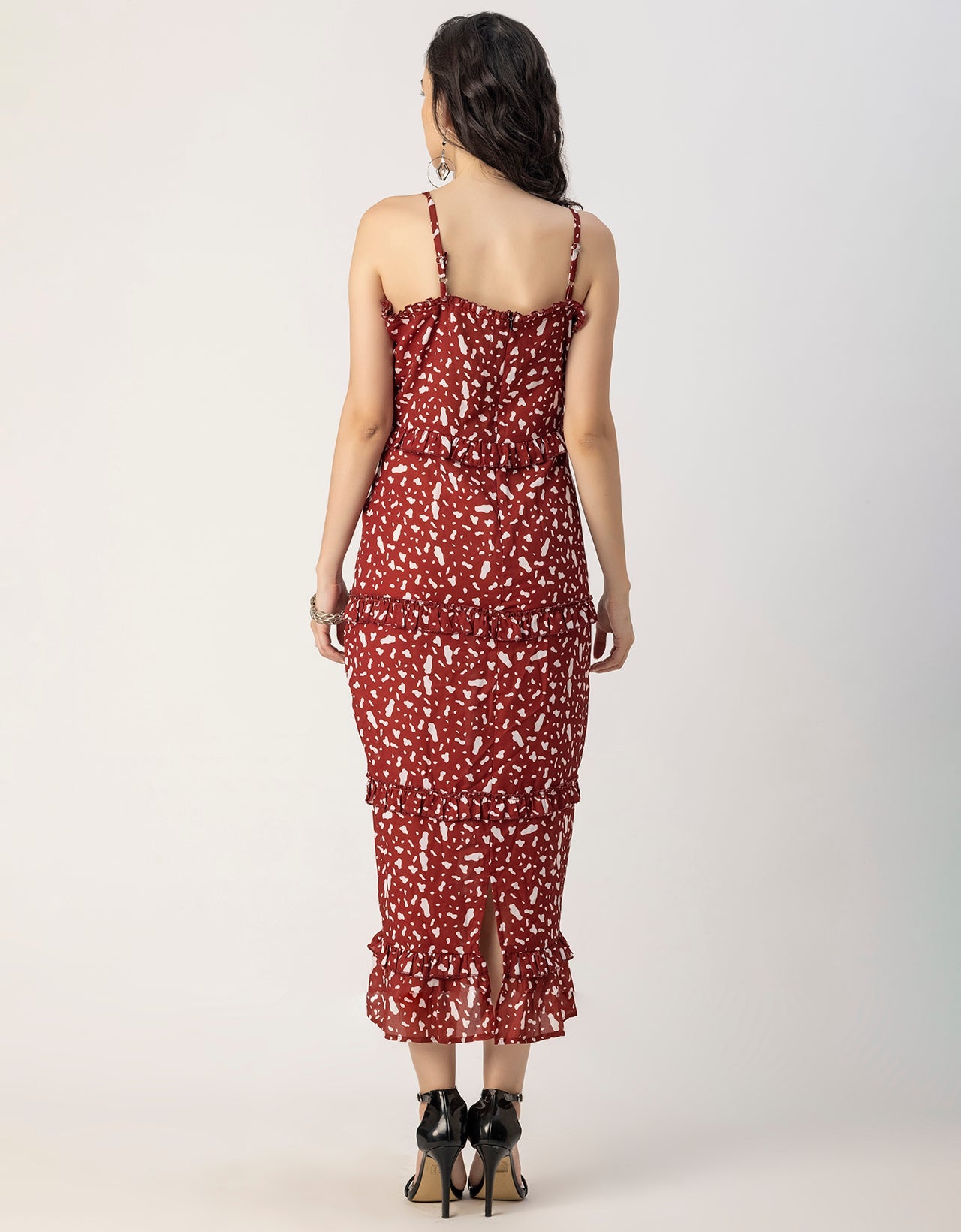 Printed Georgette Bodycon Dress - Elegant Evening Dress