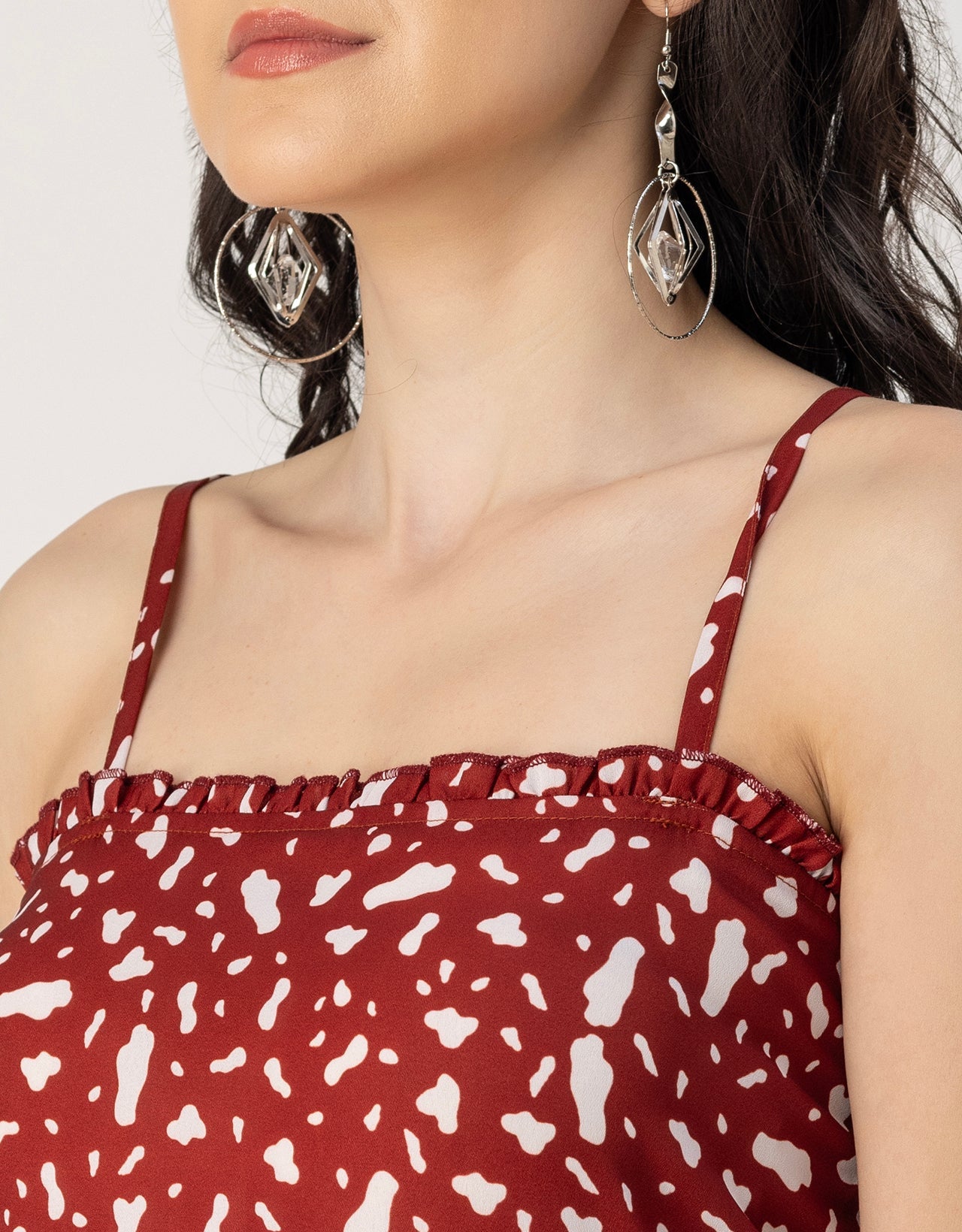 Printed Georgette Bodycon Dress - Elegant Evening Dress