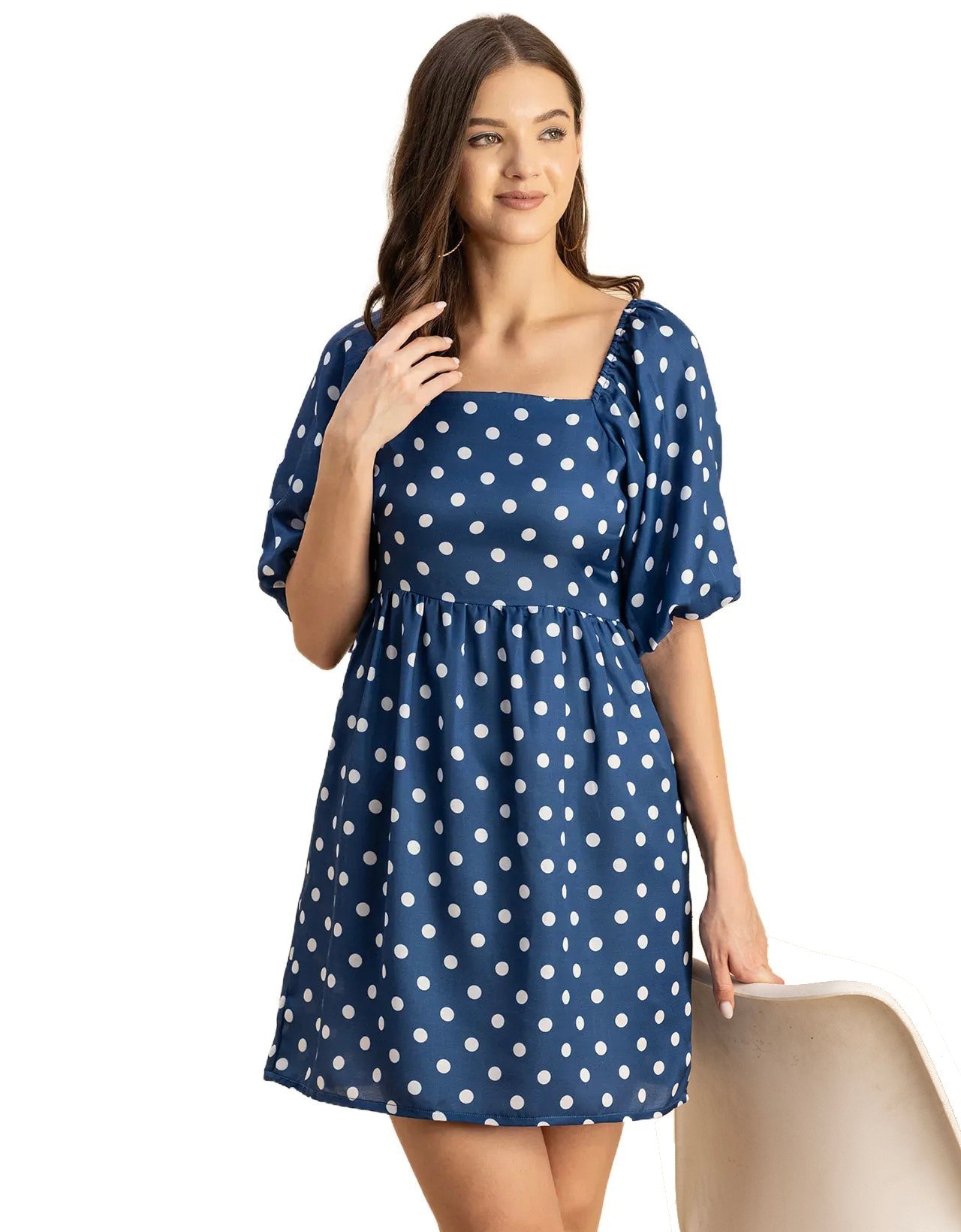 Whimsical Printed Sleeve Shift Dress - Playful Day Dress