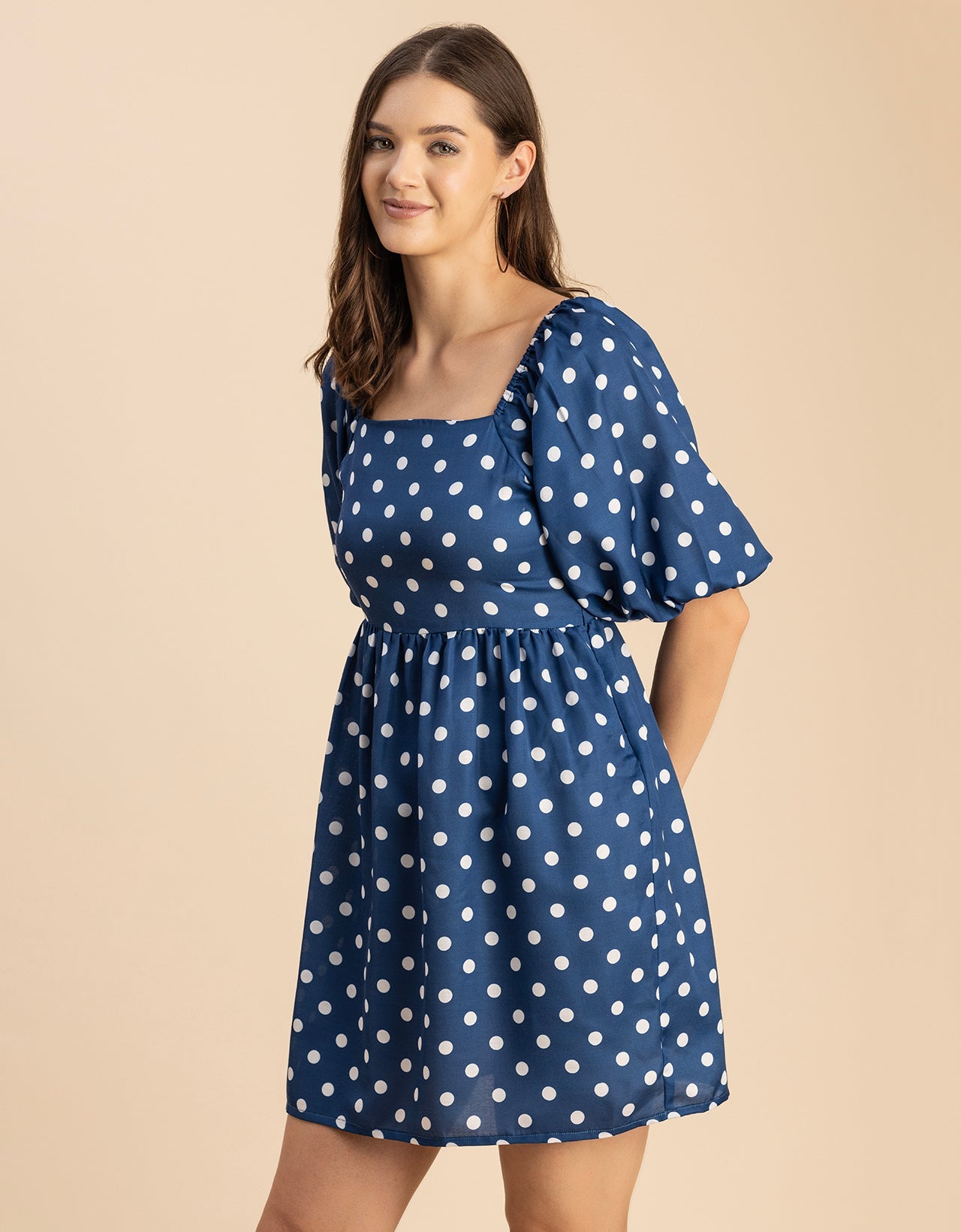Whimsical Printed Sleeve Shift Dress - Playful Day Dress
