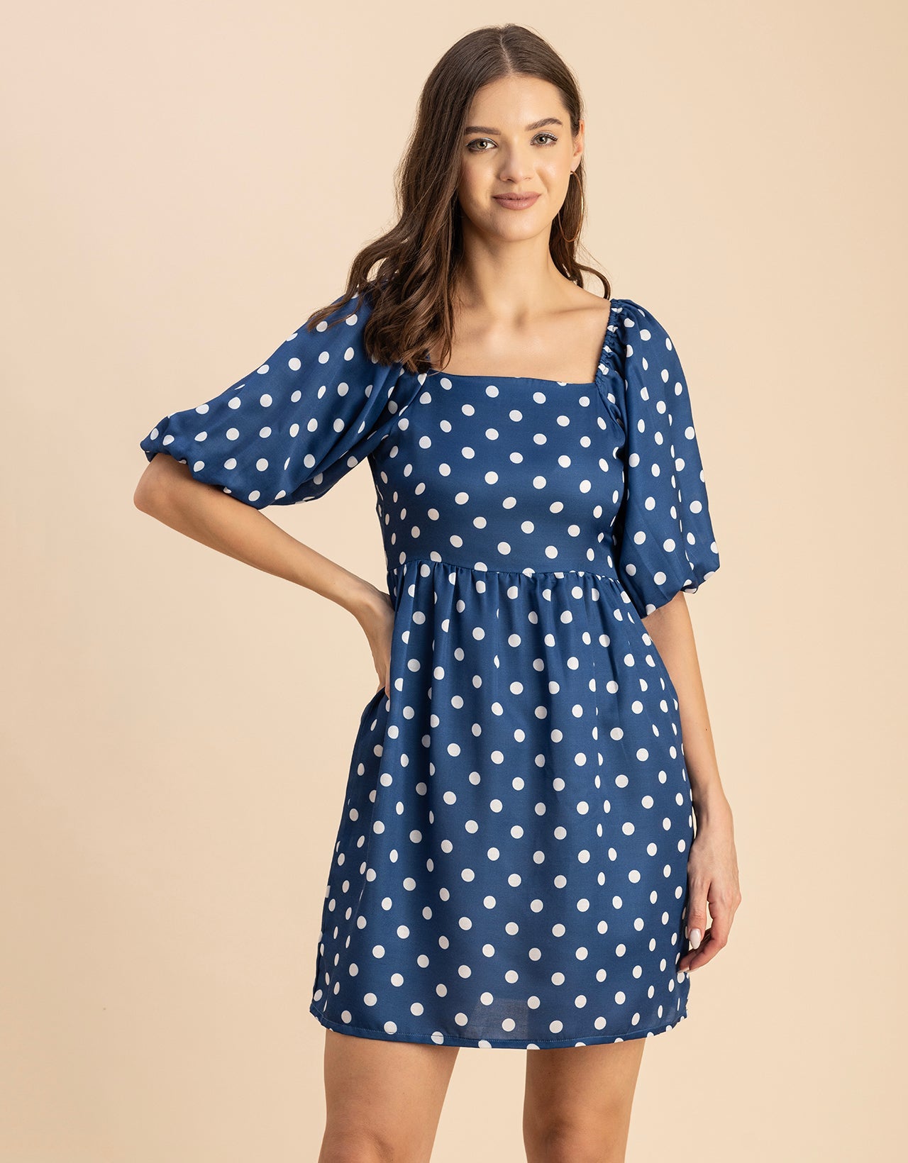 Whimsical Printed Sleeve Shift Dress - Playful Day Dress