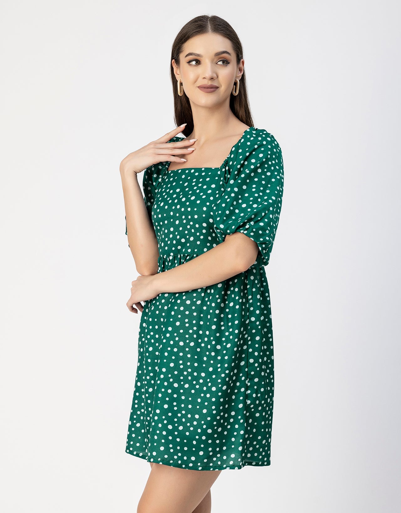 Whimsical Printed Sleeve Shift Dress - Playful Day Dress