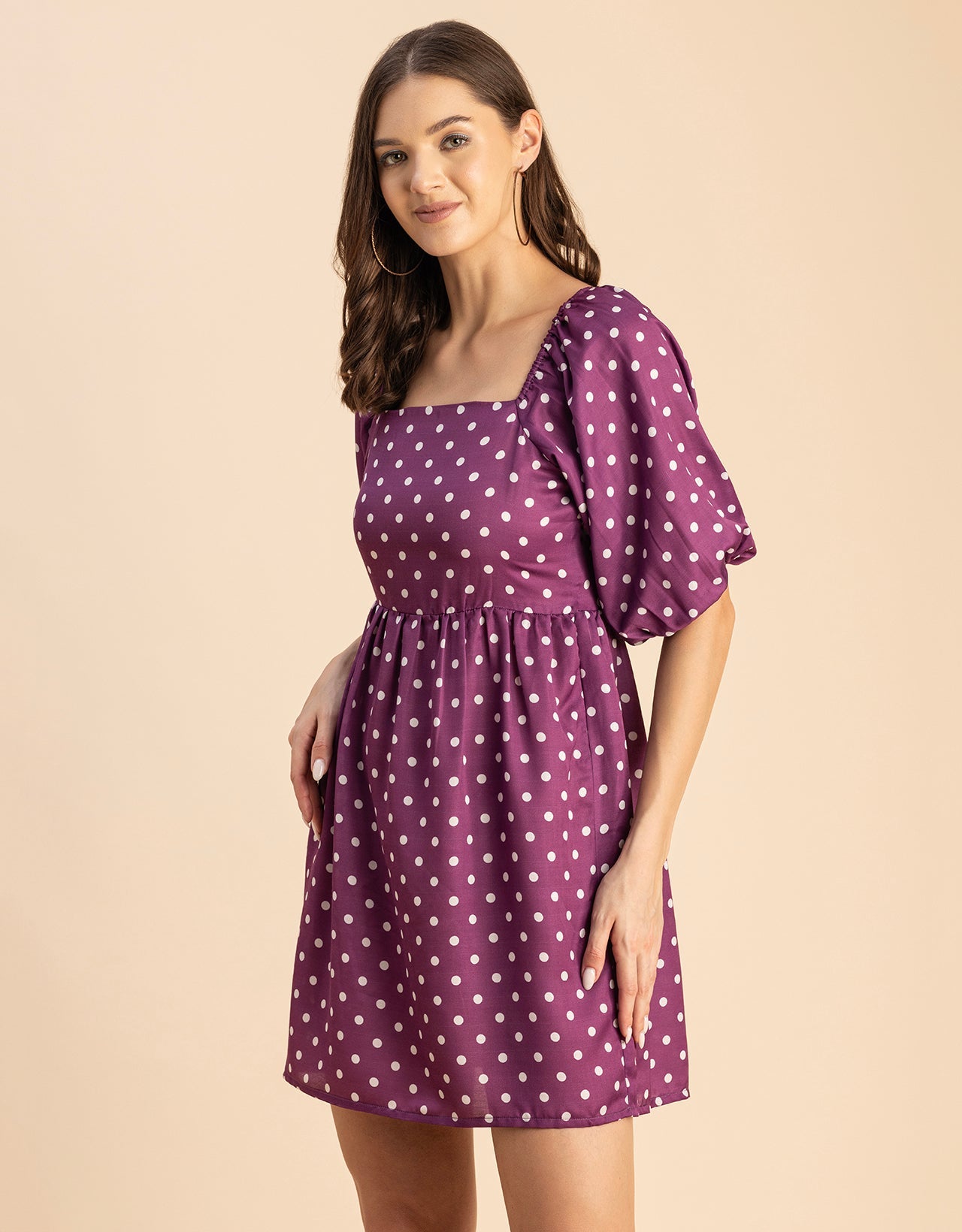 Whimsical Printed Sleeve Shift Dress - Playful Day Dress