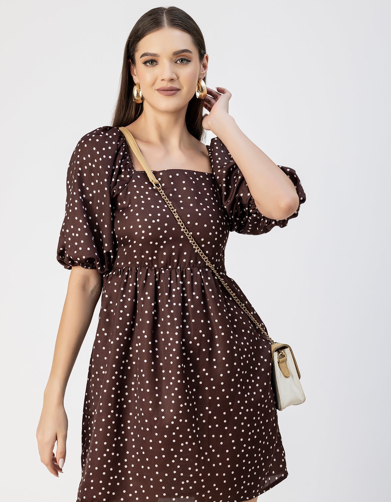 Whimsical Printed Sleeve Shift Dress - Playful Day Dress