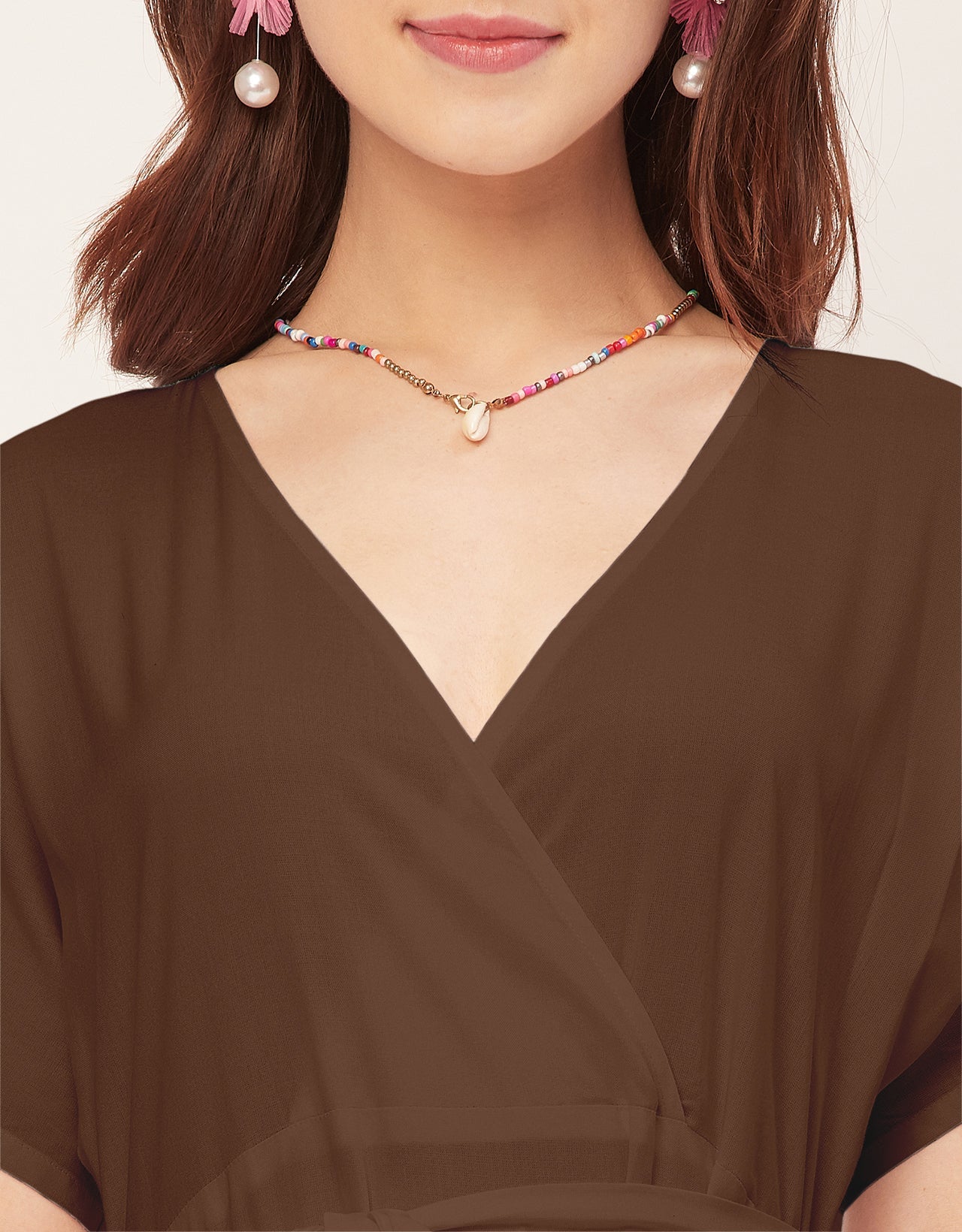 Solid Rayon Short Sleeve Fit & Flare Dress