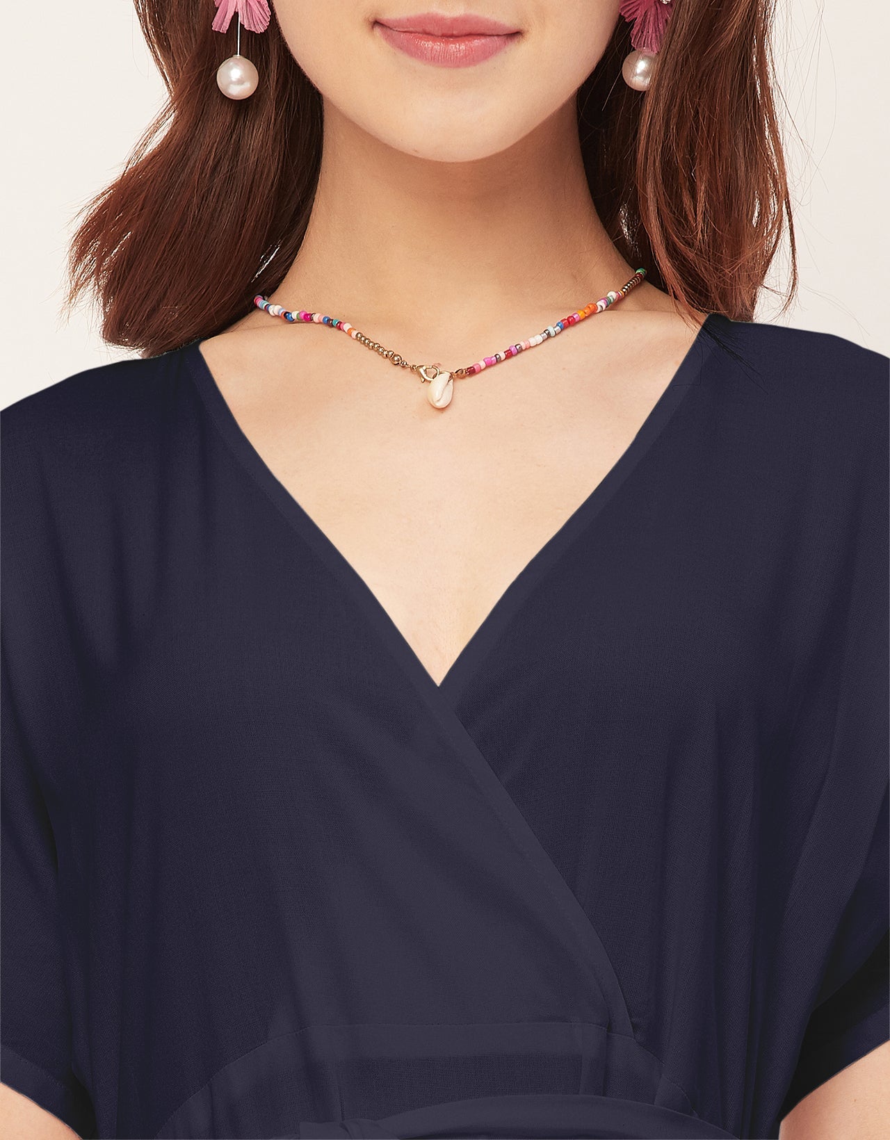 Solid Rayon Short Sleeve Fit & Flare Dress