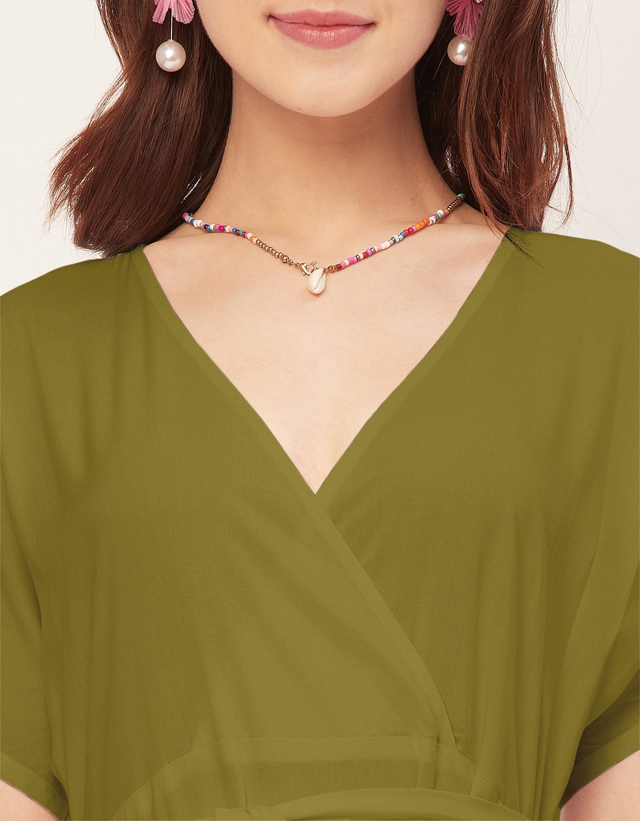 Solid Rayon Short Sleeve Fit & Flare Dress