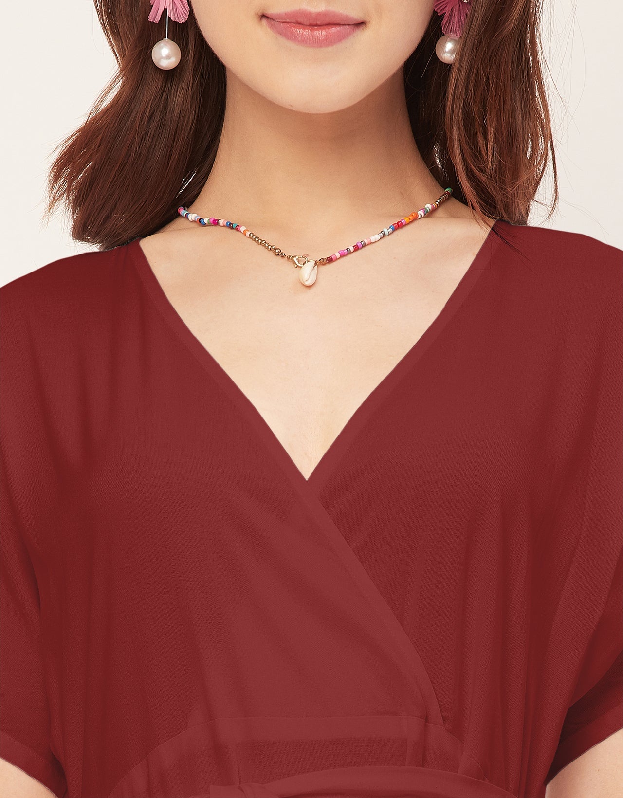 Solid Rayon Short Sleeve Fit & Flare Dress