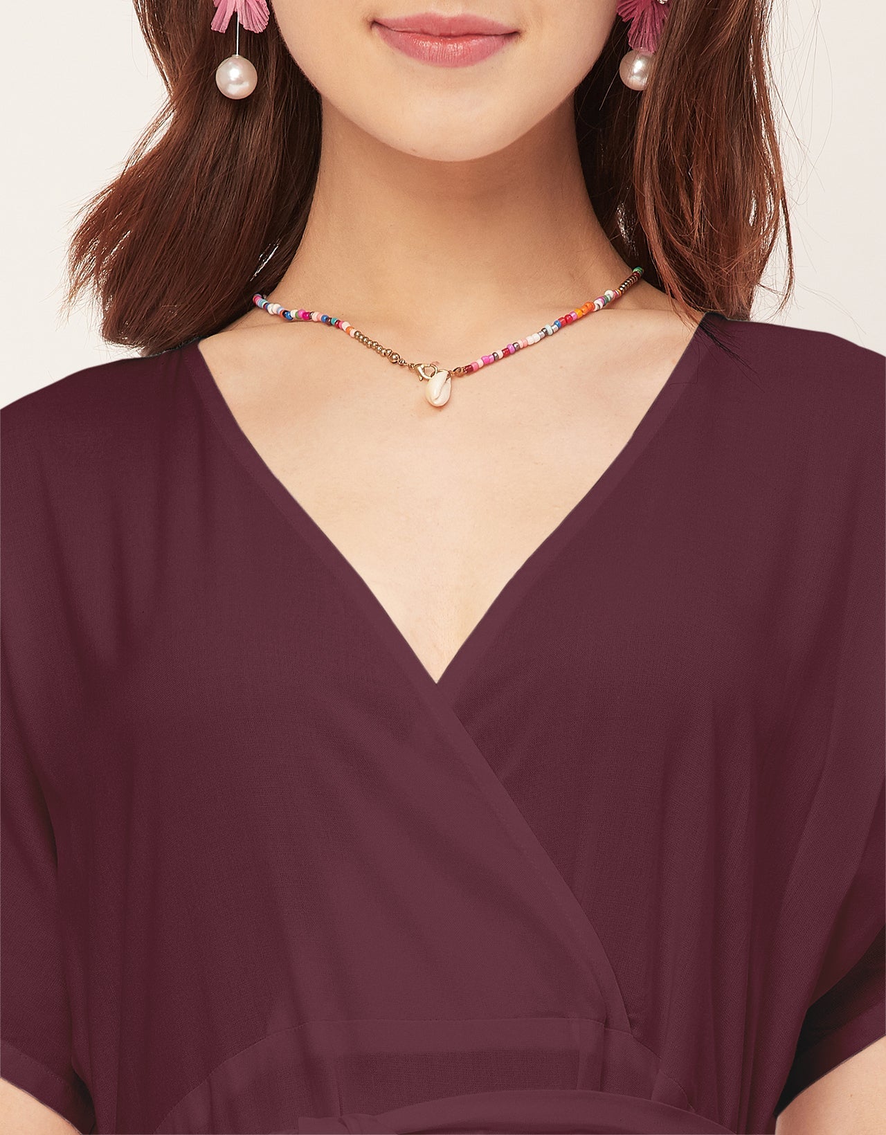 Solid Rayon Short Sleeve Fit & Flare Dress