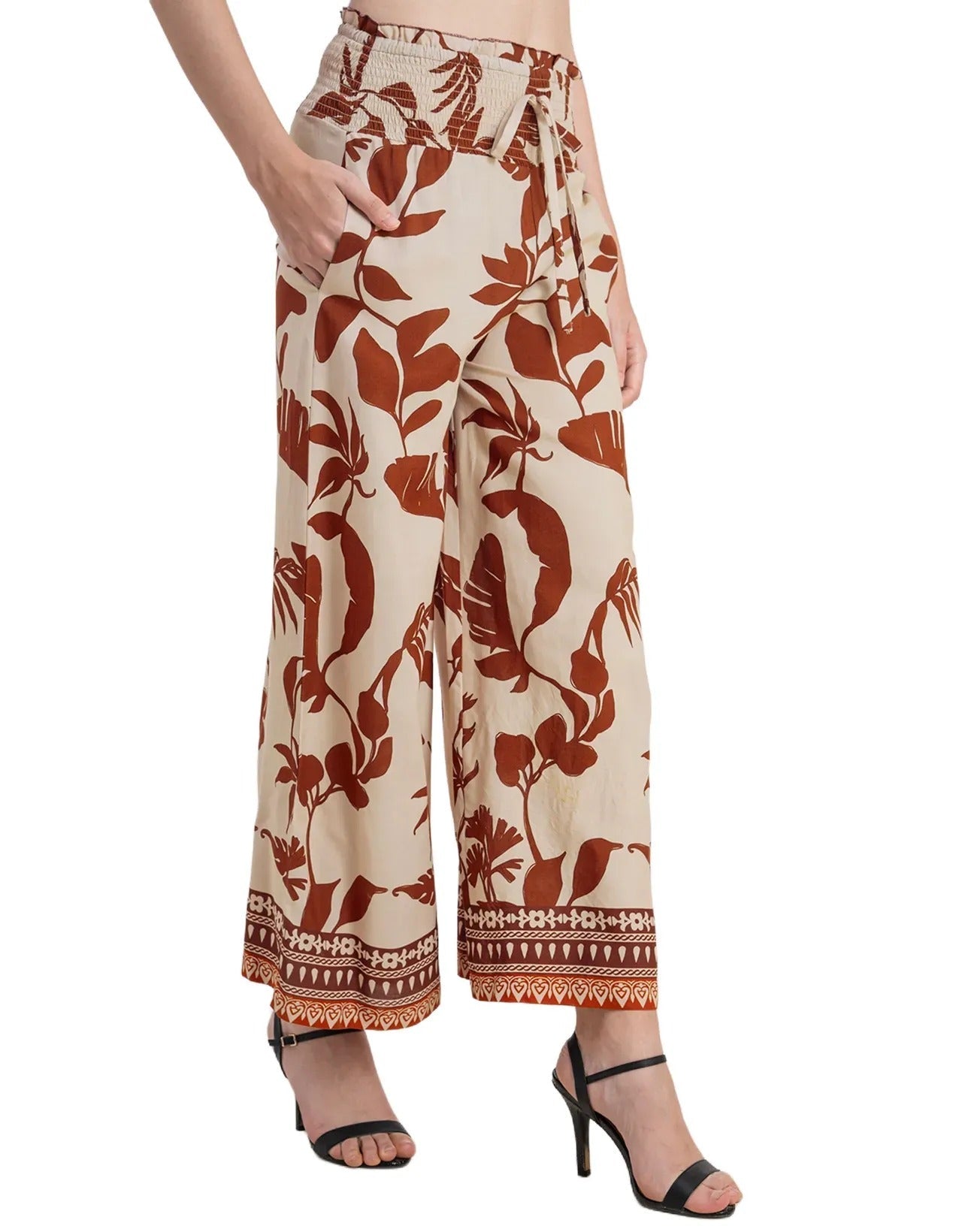 Loose Fit Printed Rayon Women's Stylish Palazzo