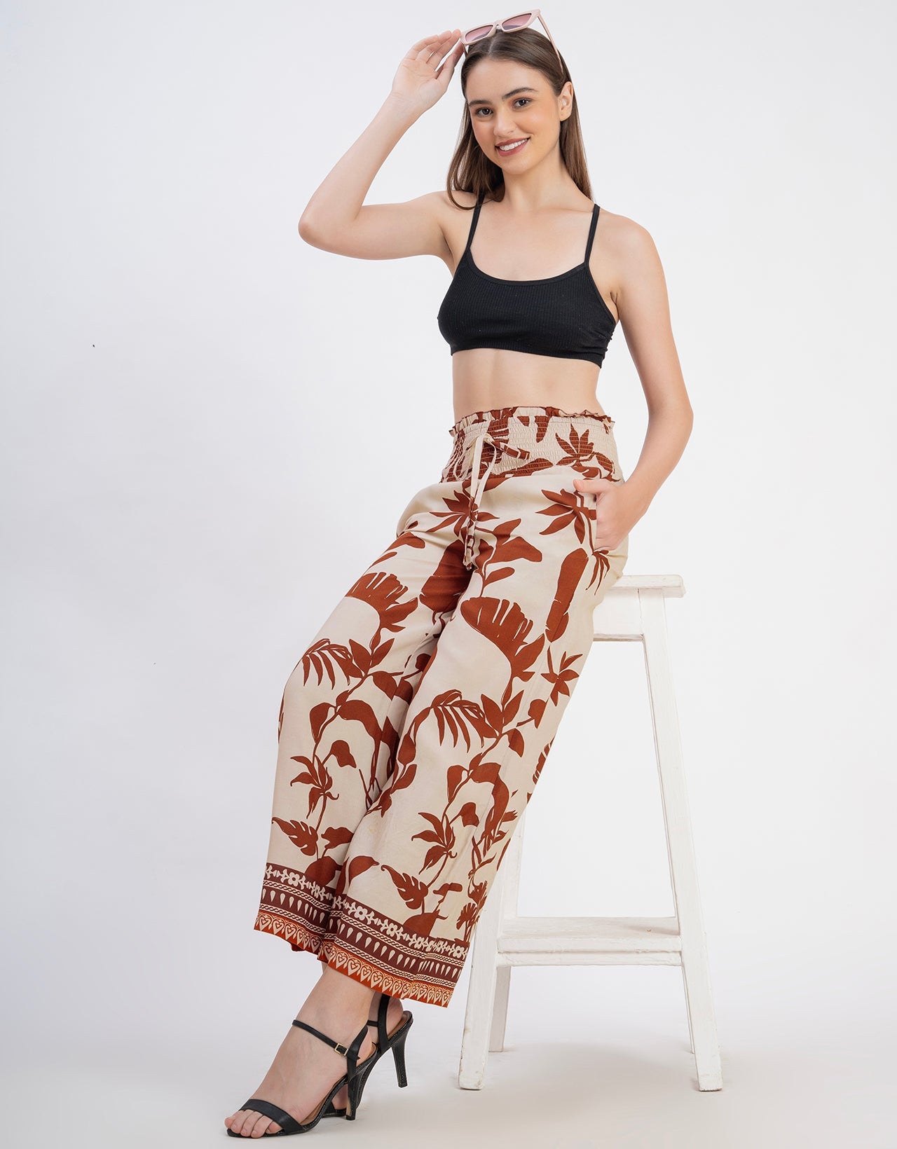 Loose Fit Printed Rayon Women's Stylish Palazzo