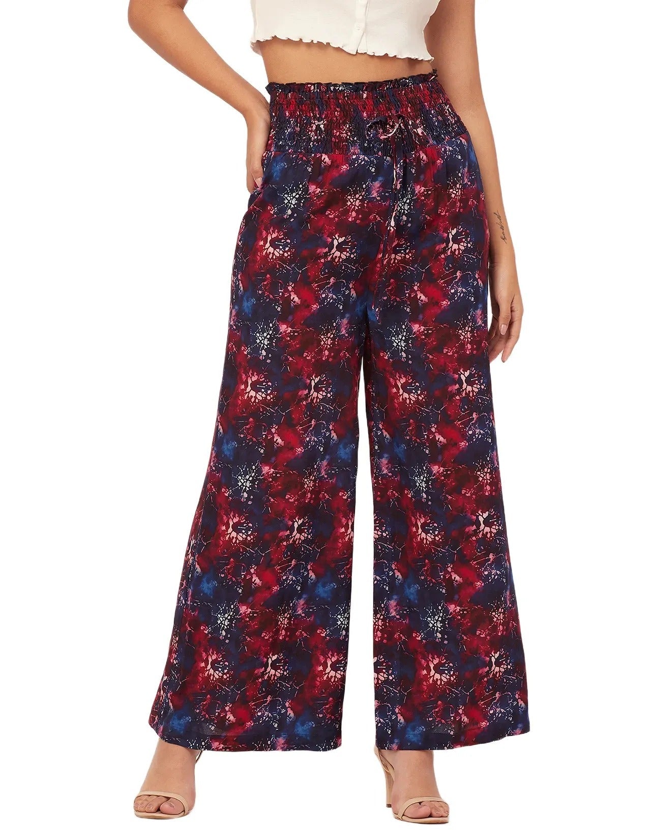 Palazzo Loose Fit Printed Rayon Pant