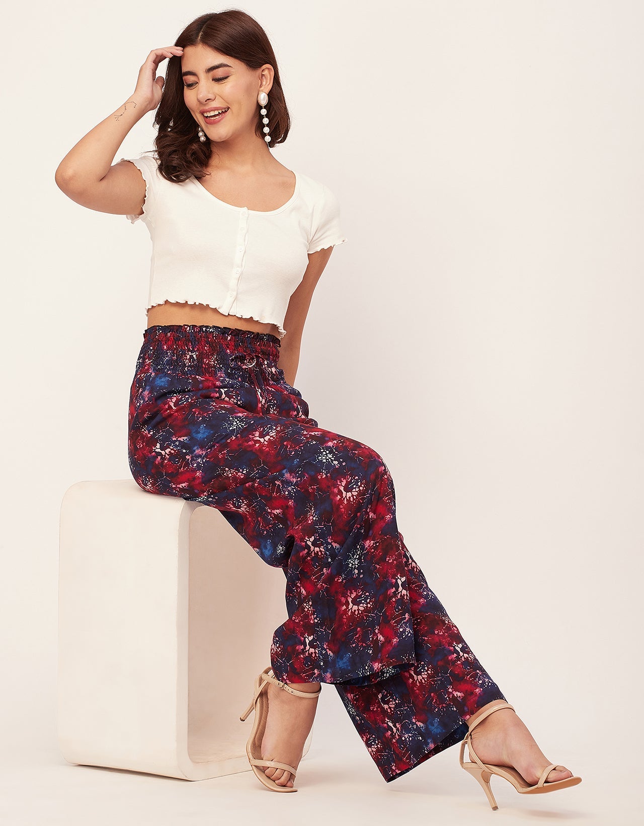 Palazzo Loose Fit Printed Rayon Pant