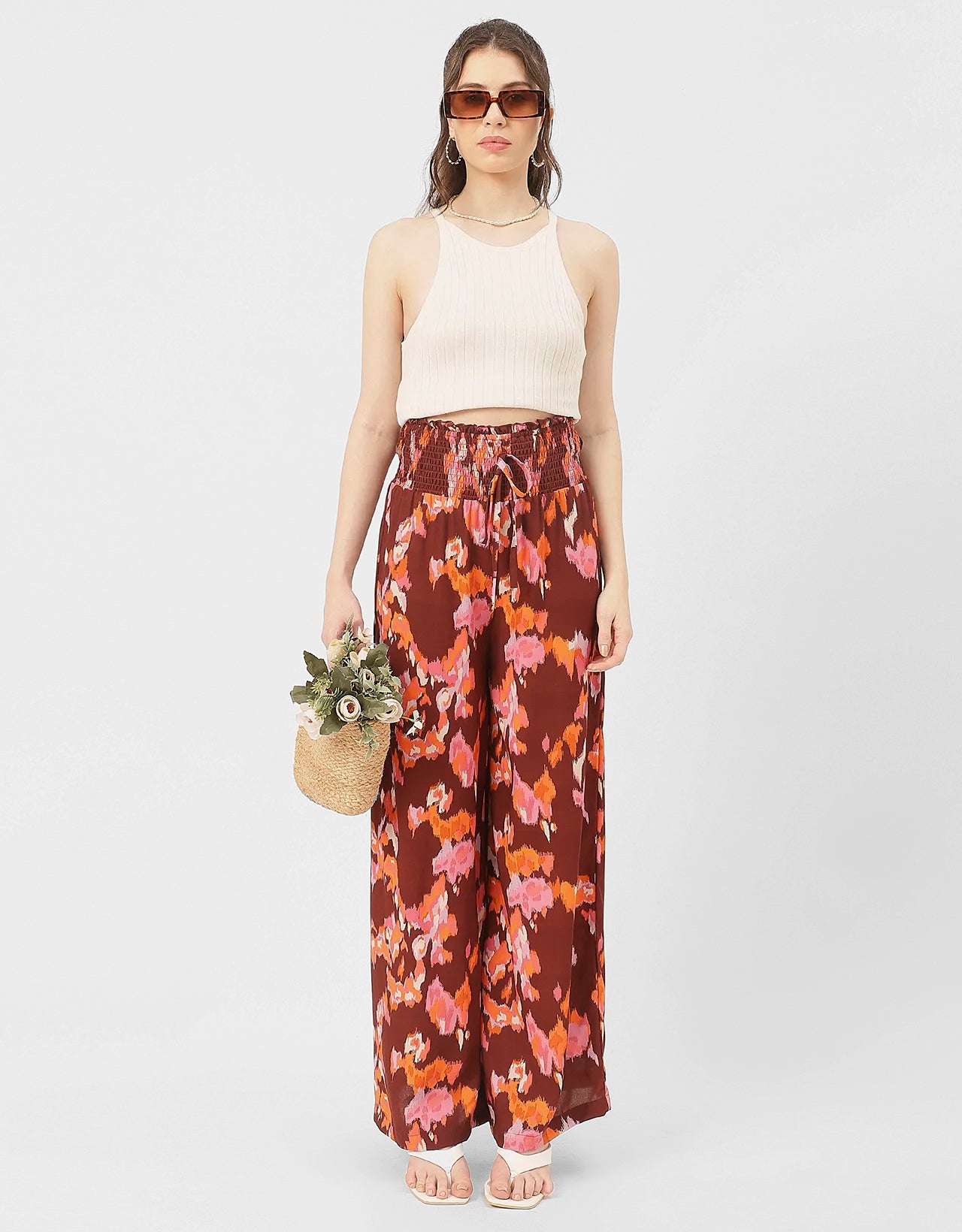 Palazzo Loose Fit Printed Rayon Pant