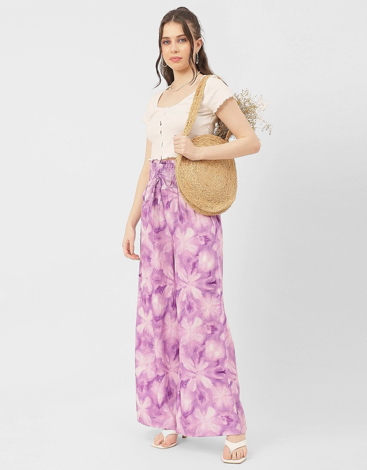 Palazzo Loose Fit Printed Rayon Pant