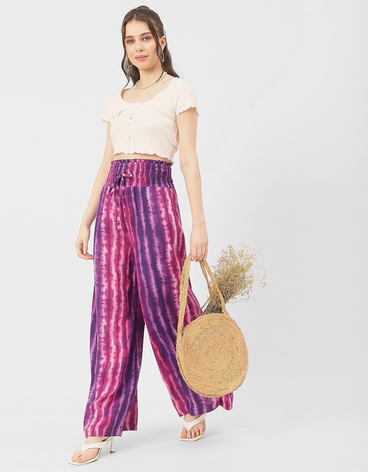 Palazzo Loose Fit Printed Rayon Pant