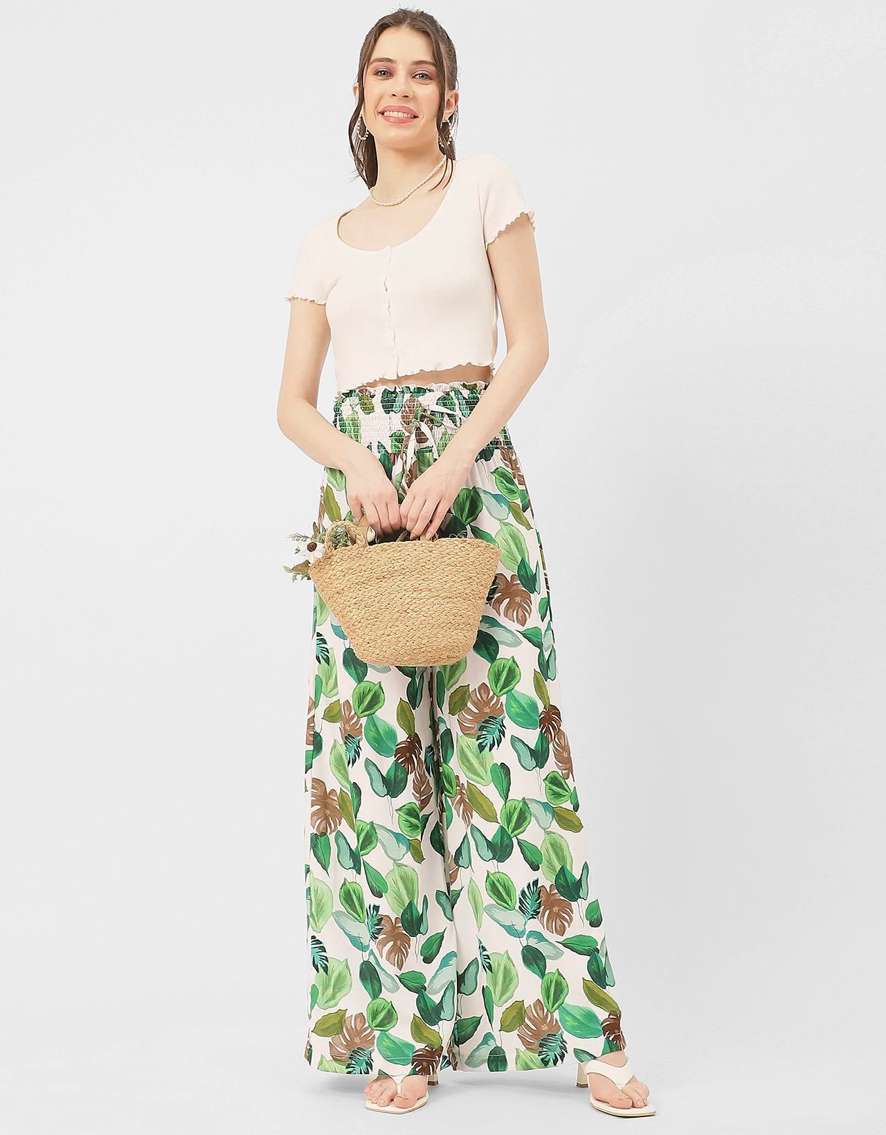 Palazzo Loose Fit Printed Rayon Pant