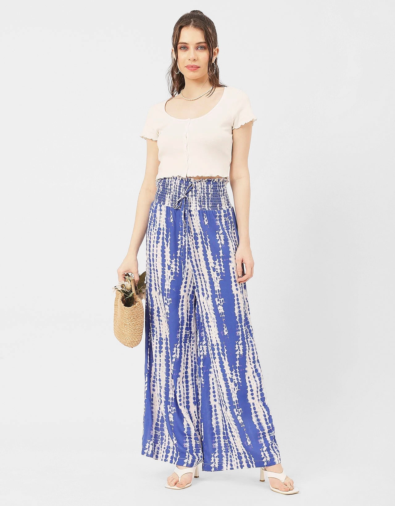 Palazzo Loose Fit Printed Rayon Pant