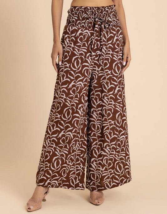 Loose Fit Printed Rayon Women's Stylish Palazzo