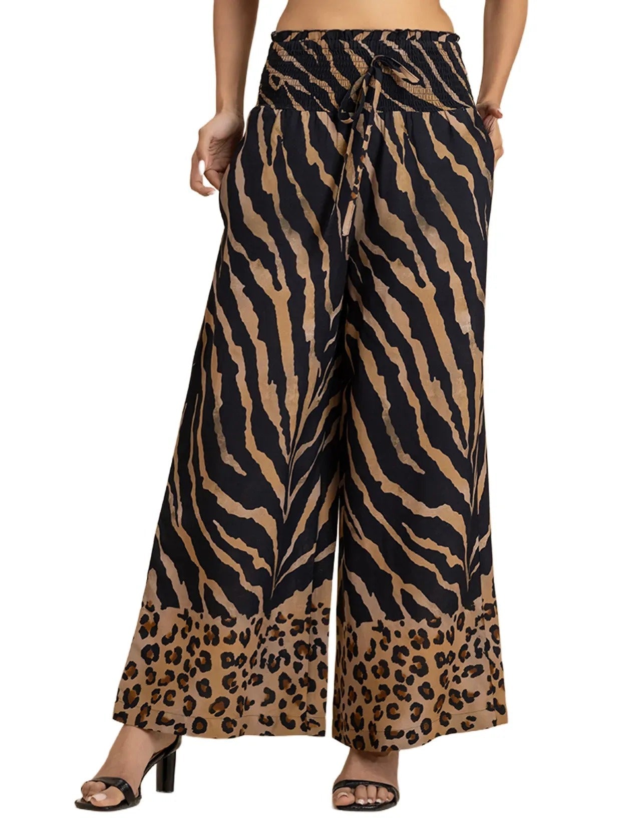 Loose Fit Printed Rayon Women's Stylish Palazzo