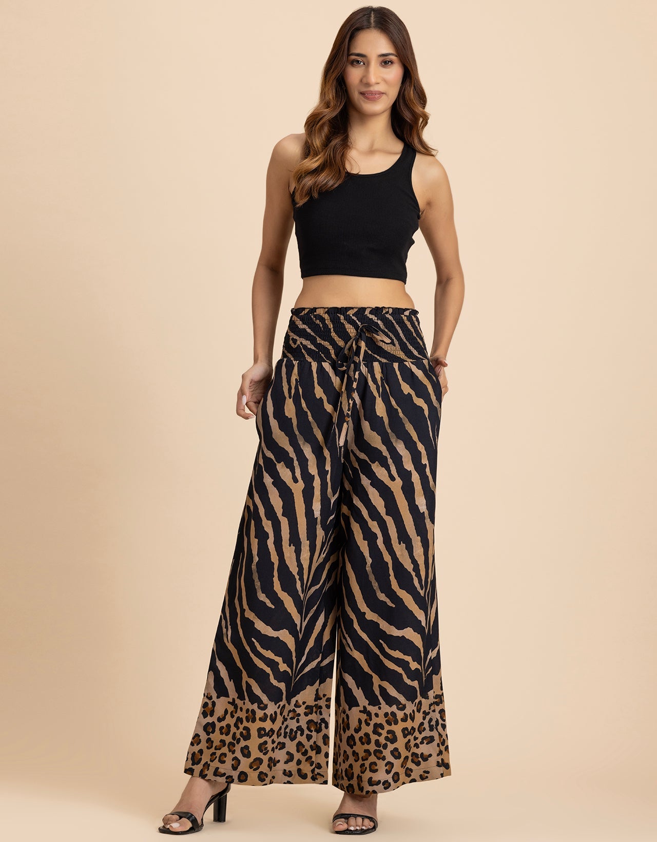 Loose Fit Printed Rayon Women's Stylish Palazzo