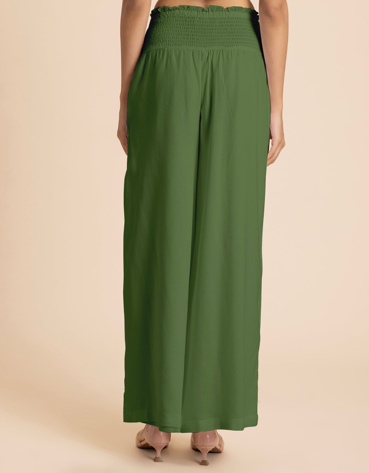 Loose Fit Solid Rayon Women's Stylish Palazzo