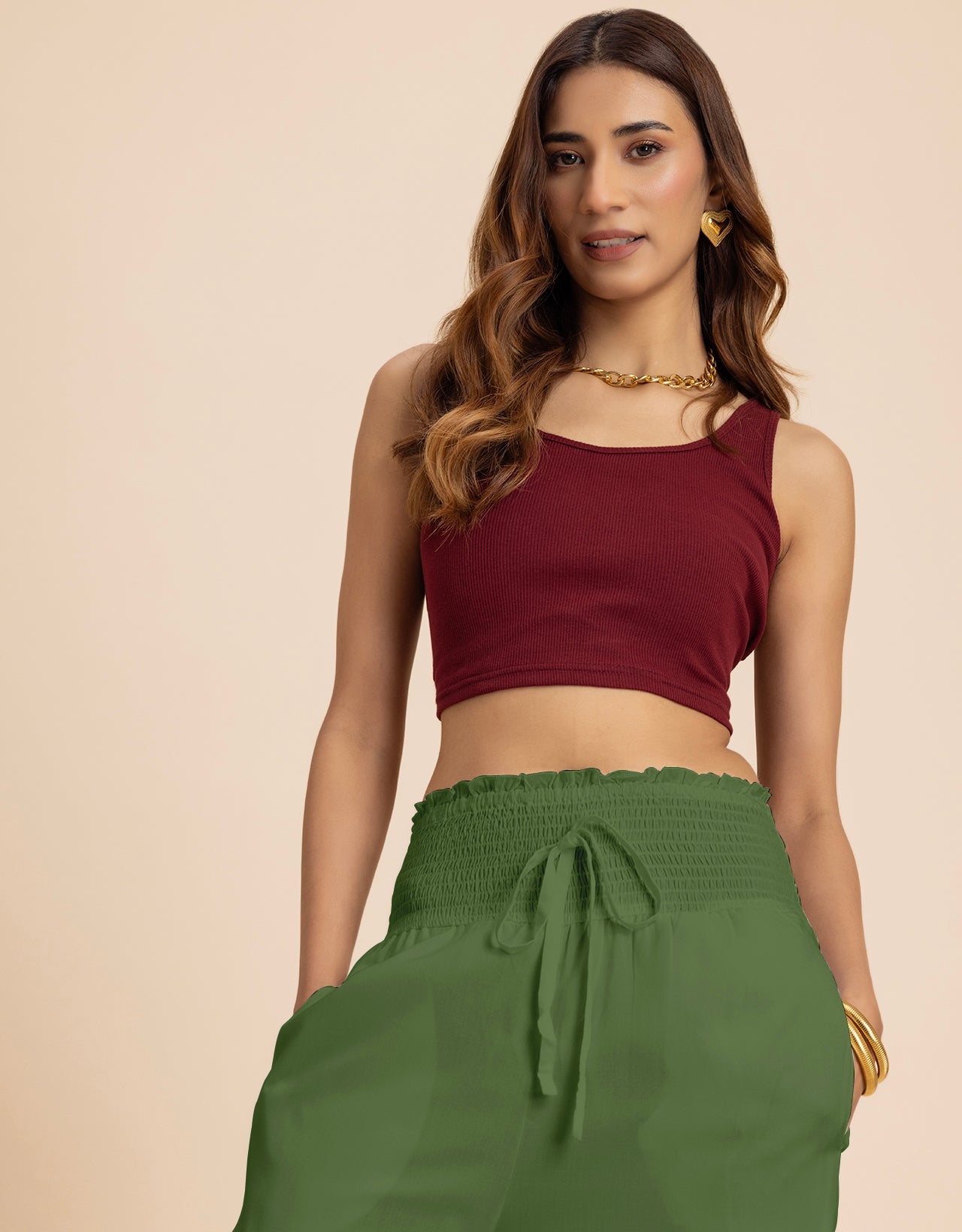 Loose Fit Solid Rayon Women's Stylish Palazzo