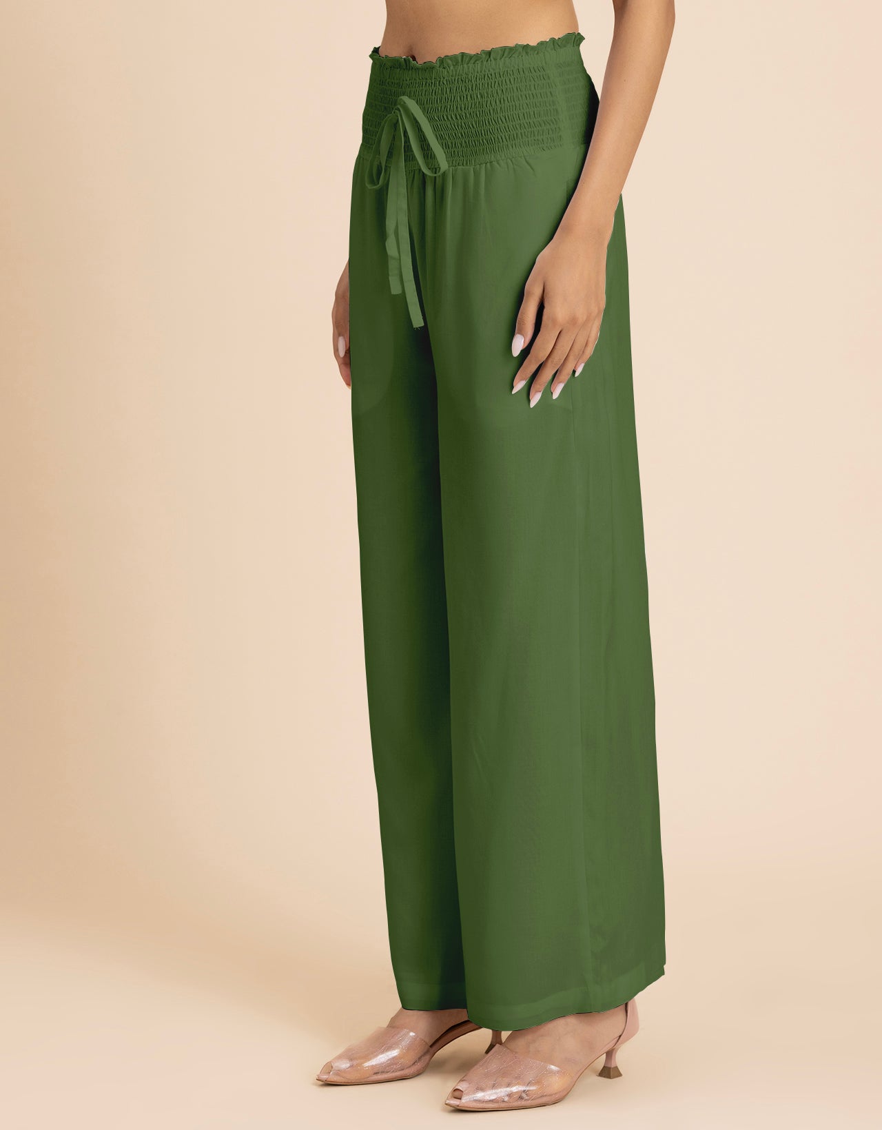 Loose Fit Solid Rayon Women's Stylish Palazzo