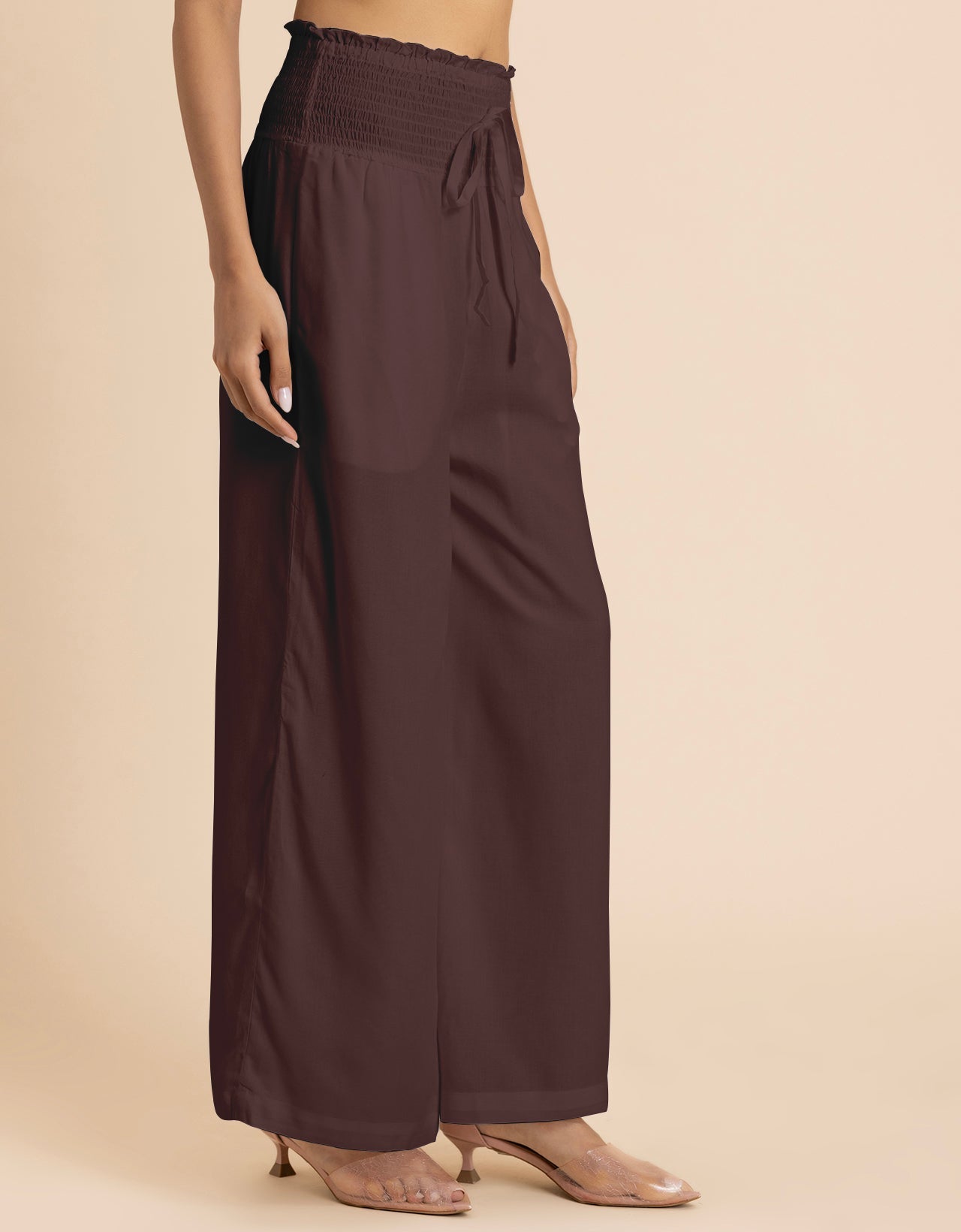 Loose Fit Solid Rayon Women's Stylish Palazzo