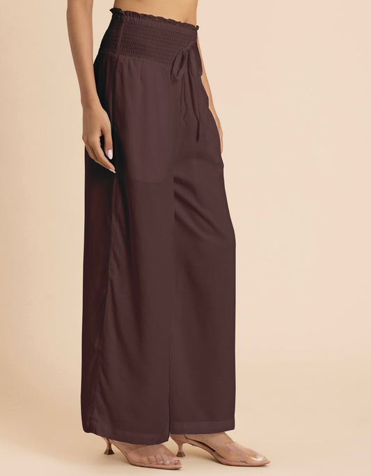 Loose Fit Solid Rayon Women's Stylish Palazzo