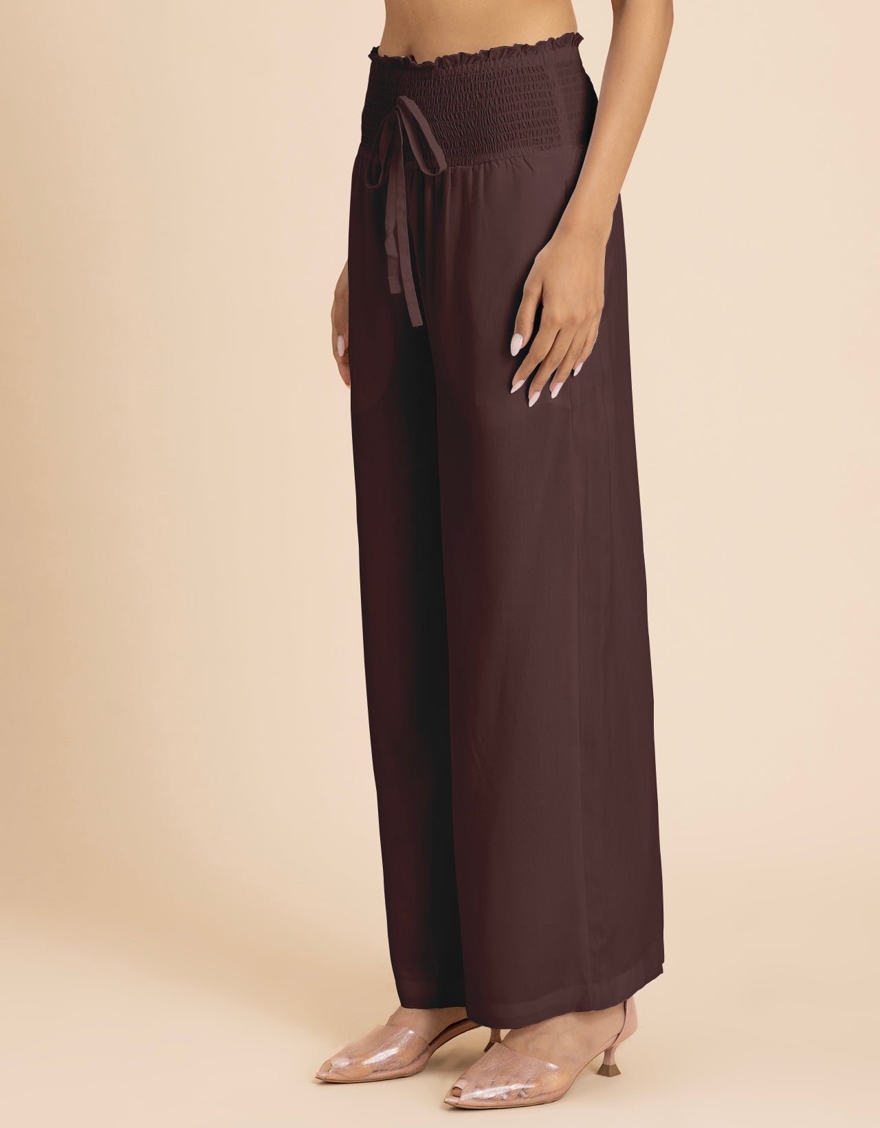 Loose Fit Solid Rayon Women's Stylish Palazzo